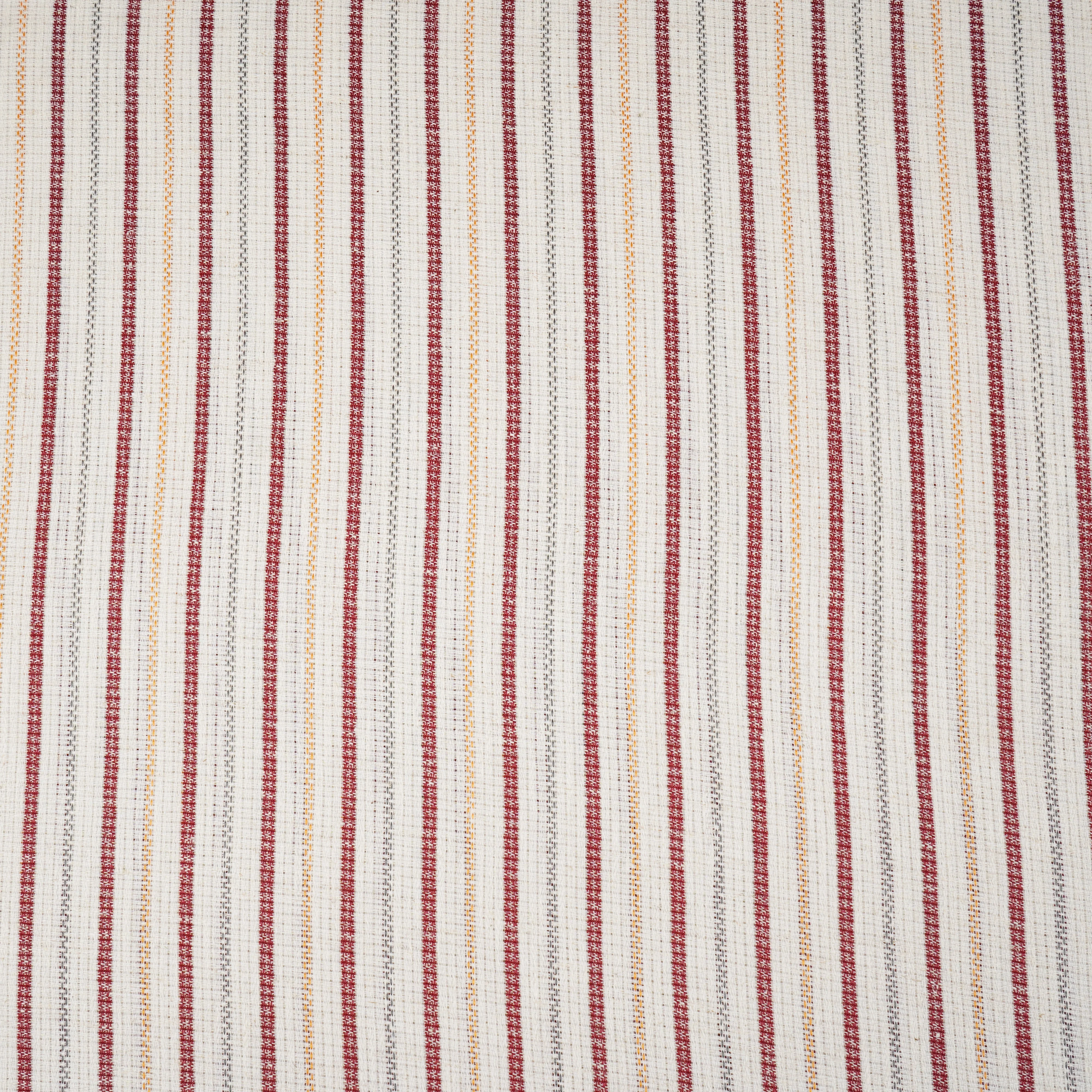 Maroon with White Stripes Linen Fabric RS-30225 - Image 2