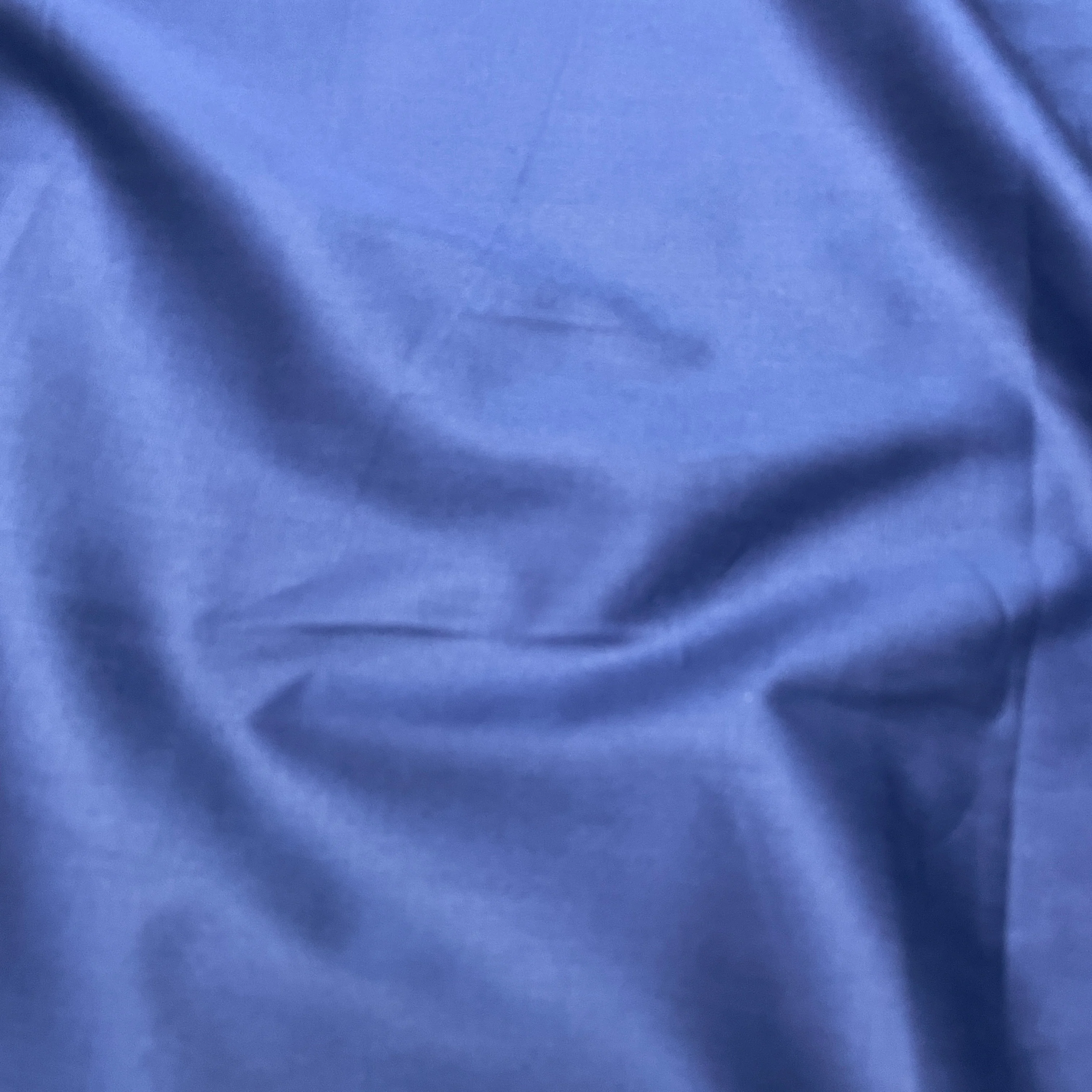 Midnight Blue Solid Cotton Satin Fabric - Image 3