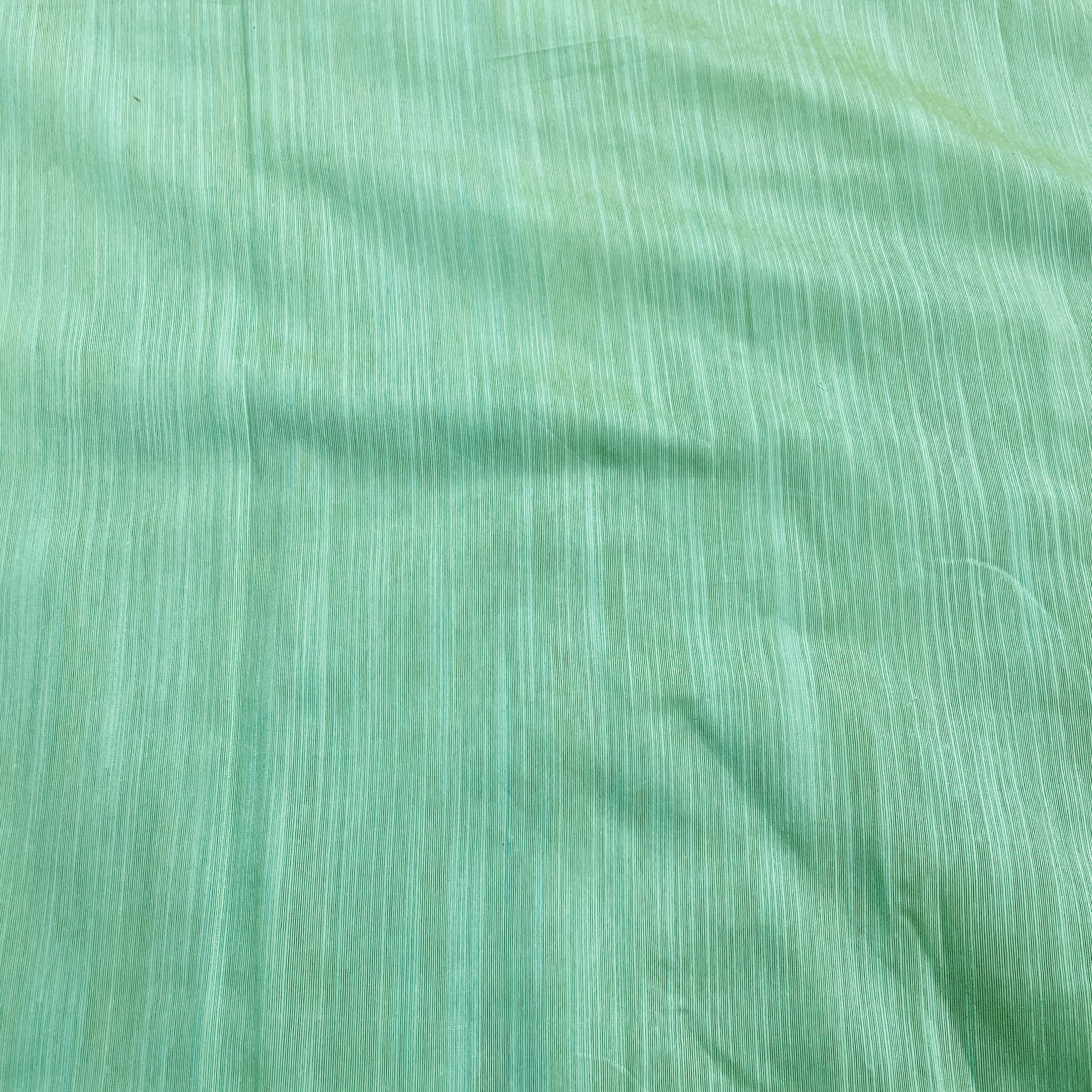 Mint Green Solid Banarasi Cotton Slub Fabric - Image 2