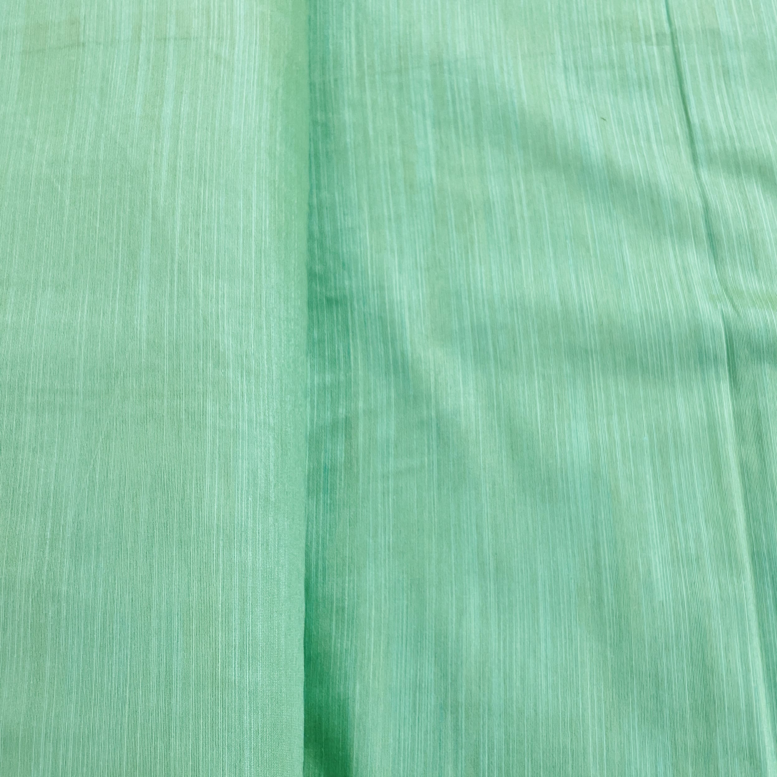 Mint Green Solid Banarasi Cotton Slub Fabric - Image 3