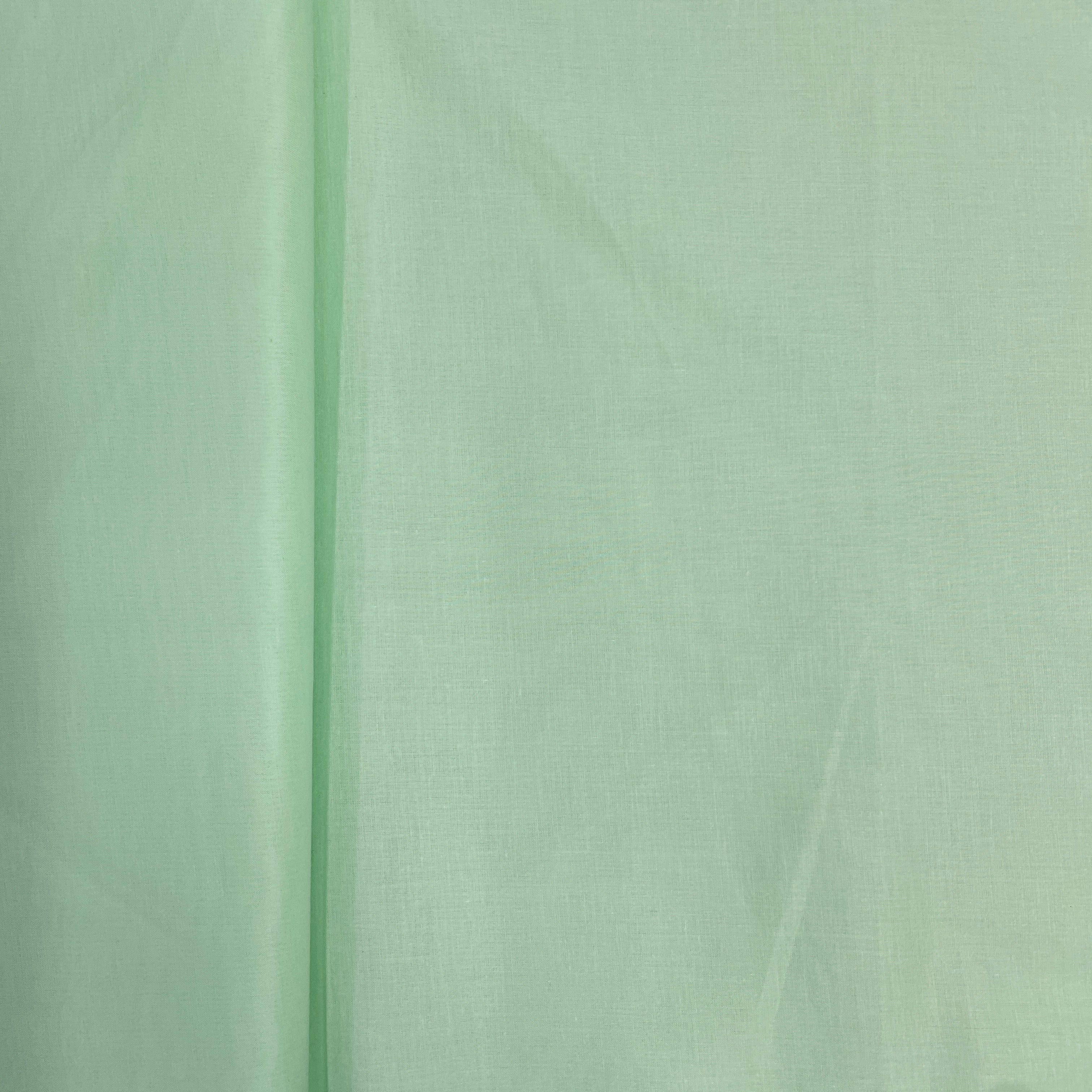 Mint Green Solid Cotton Fabric - Image 3