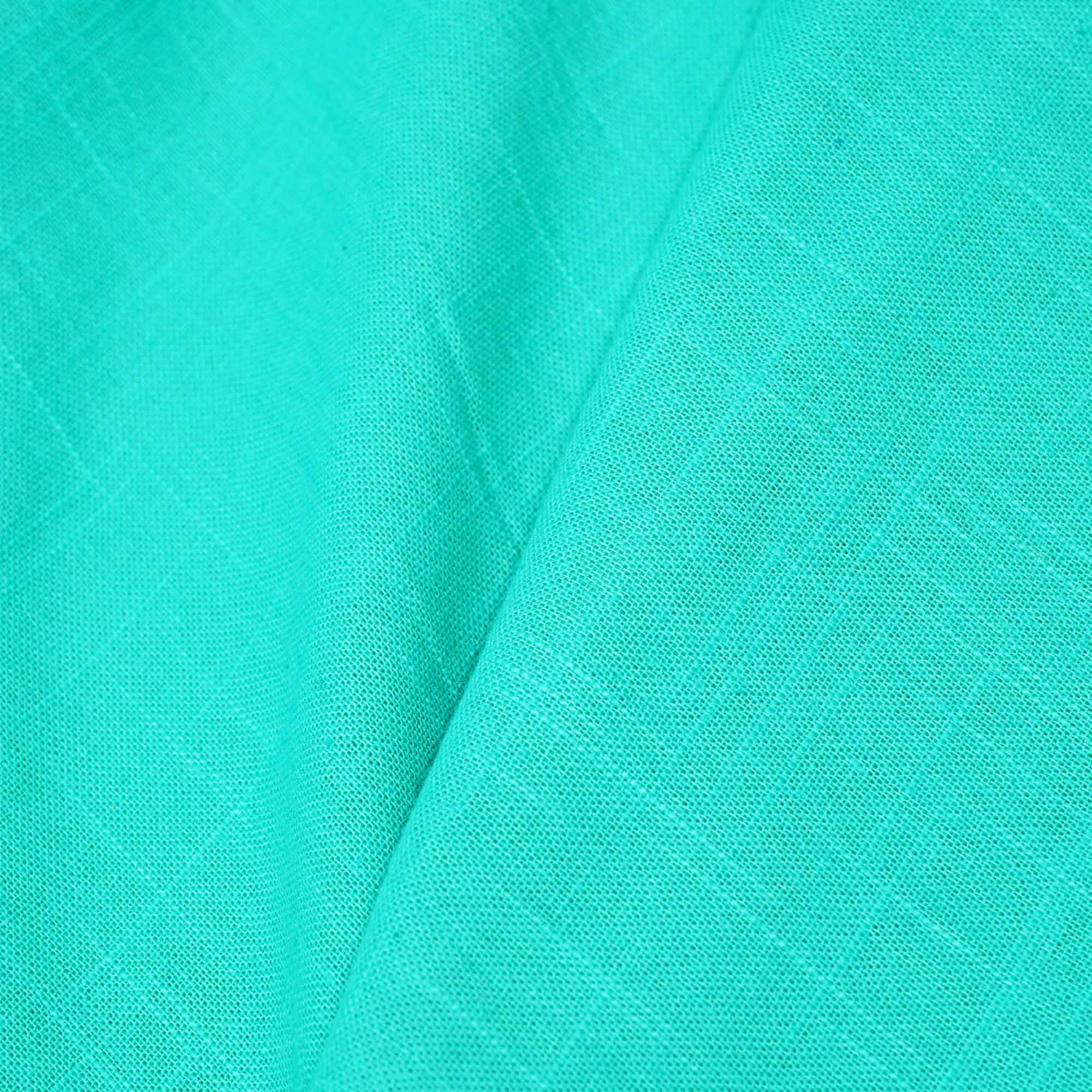Mint Green Solid Fabric Cotton Linen Slub 1501 SG-17831 - Image 3