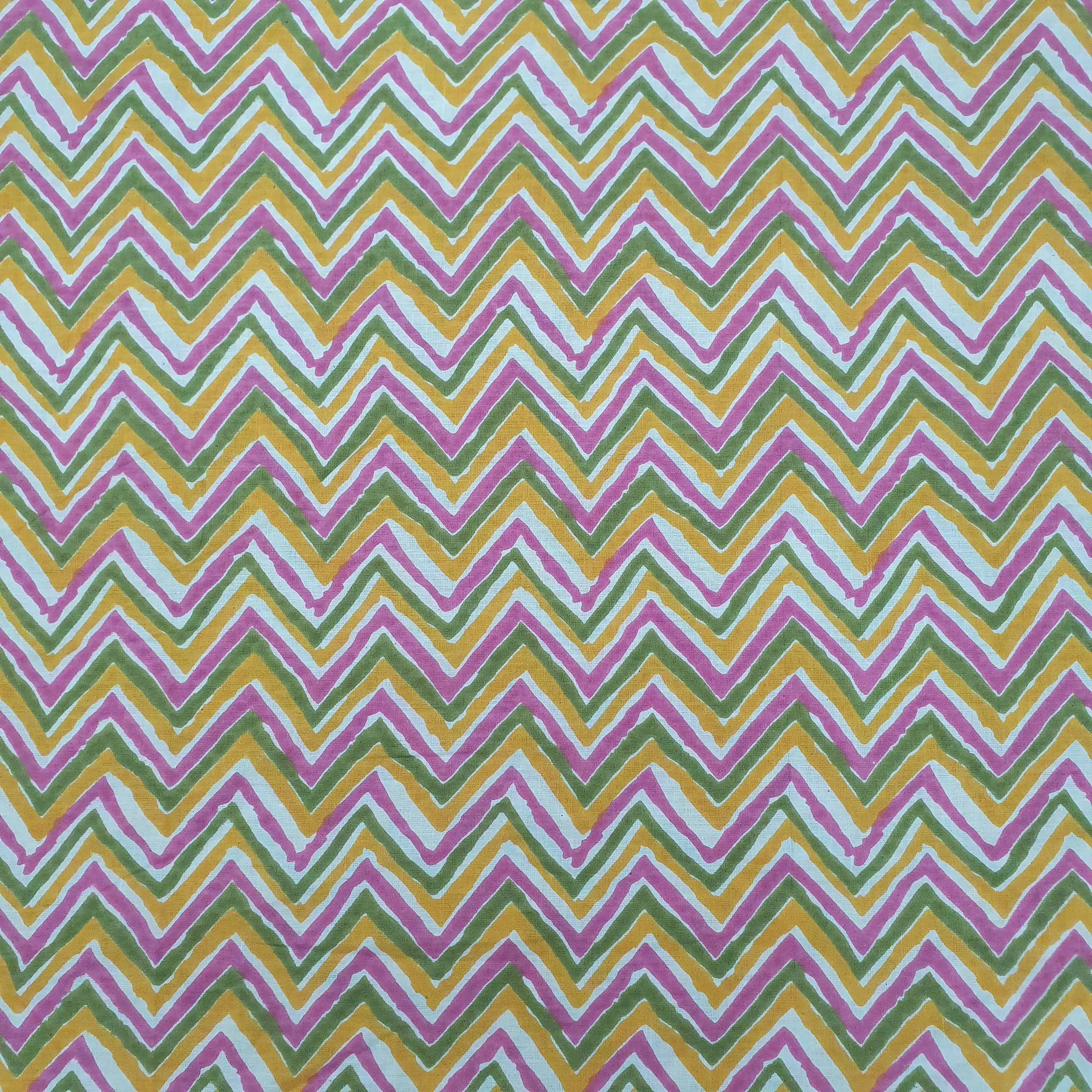Multicolor Chevron Print Cotton Fabric TU 5265 - Image 3