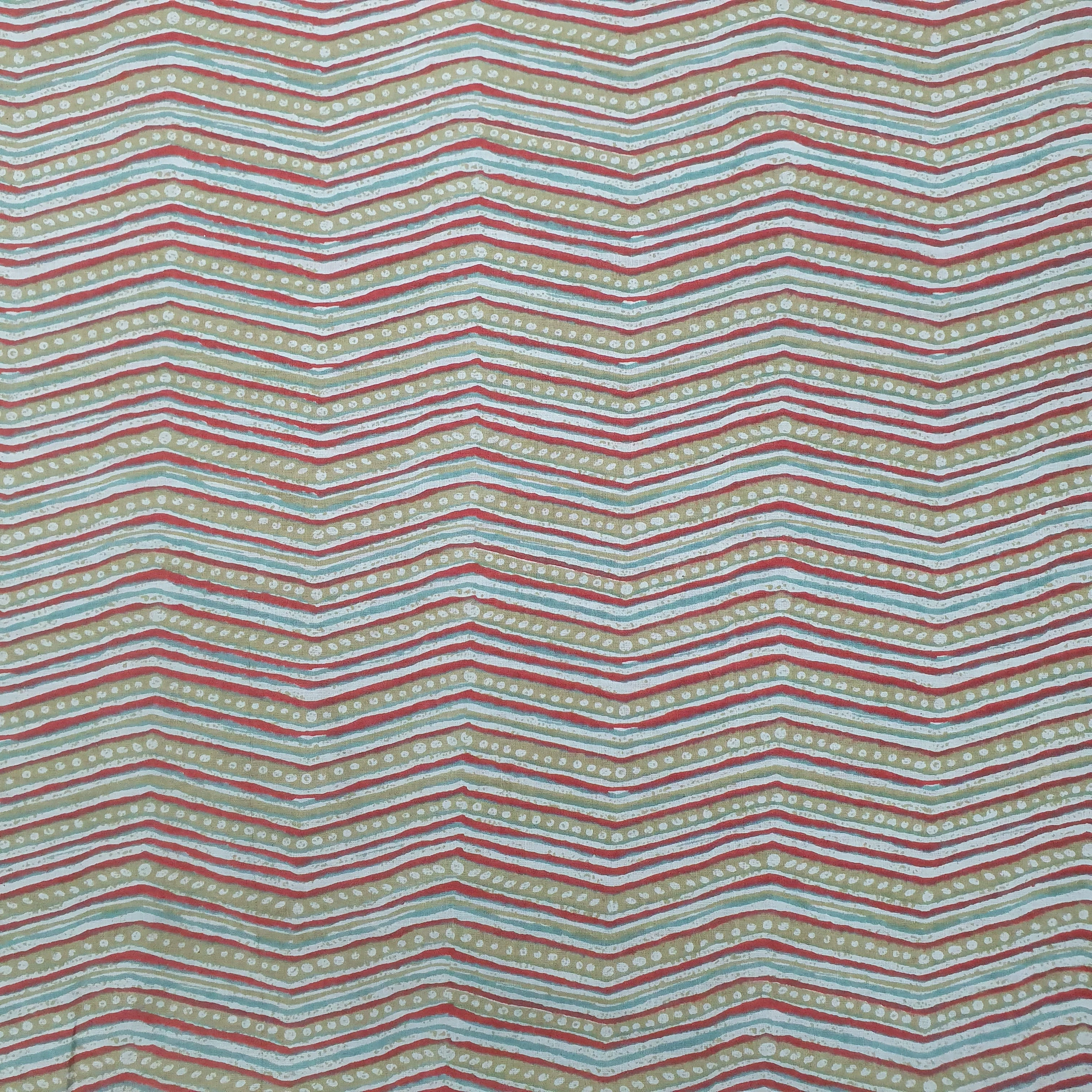Multicolor Chevron Print Cotton Fabric TU 5267 - Image 3