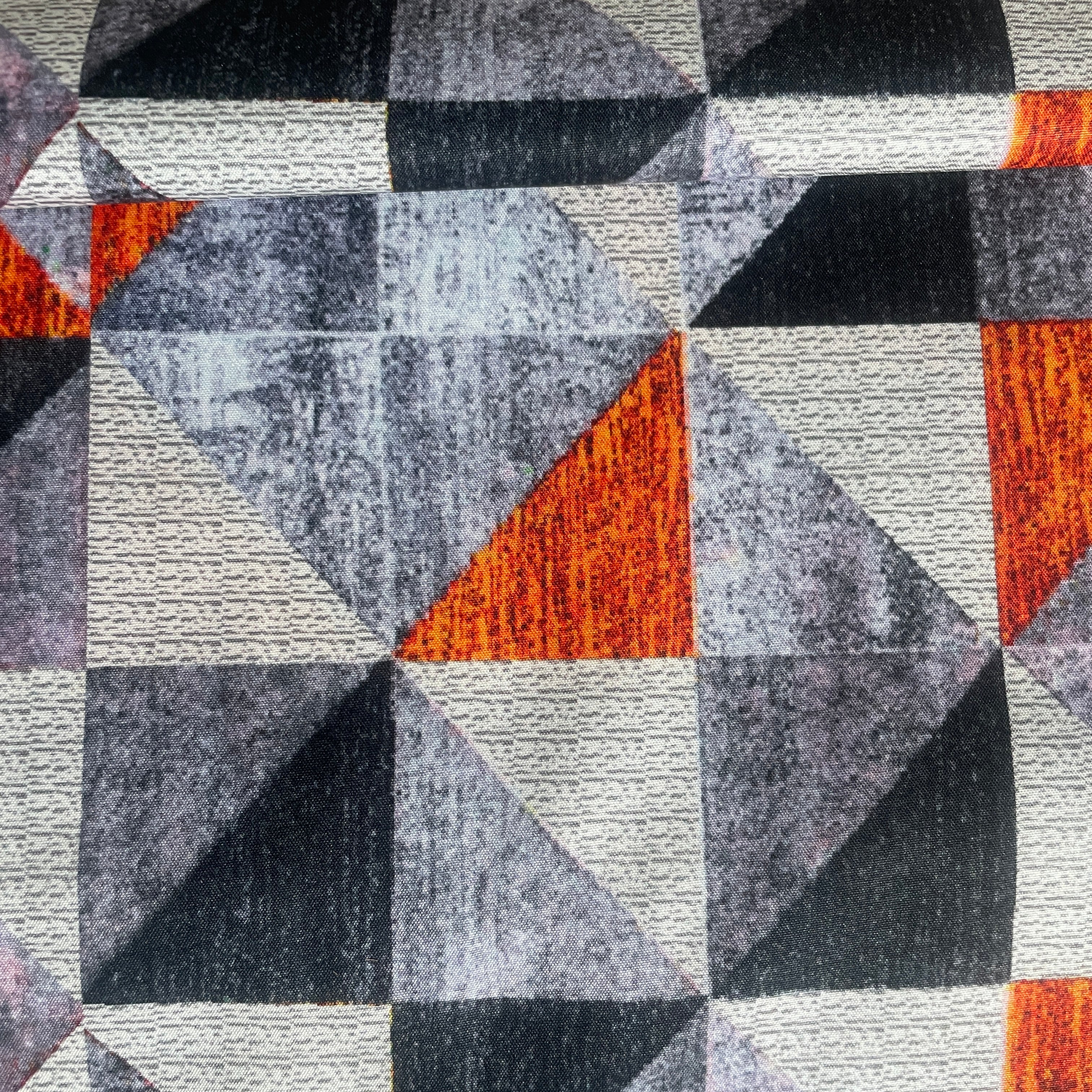Multicolor Abstract Print Poly fabric - Image 2