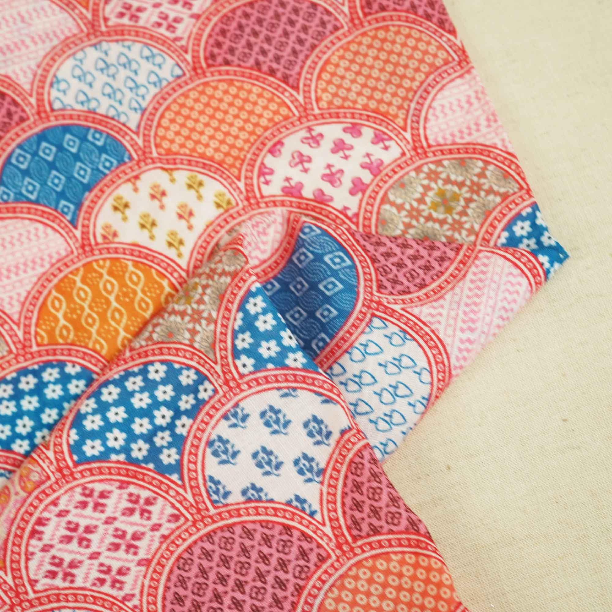 Multicolor Traditional Print Mulmul BJ-8548 - Image 2