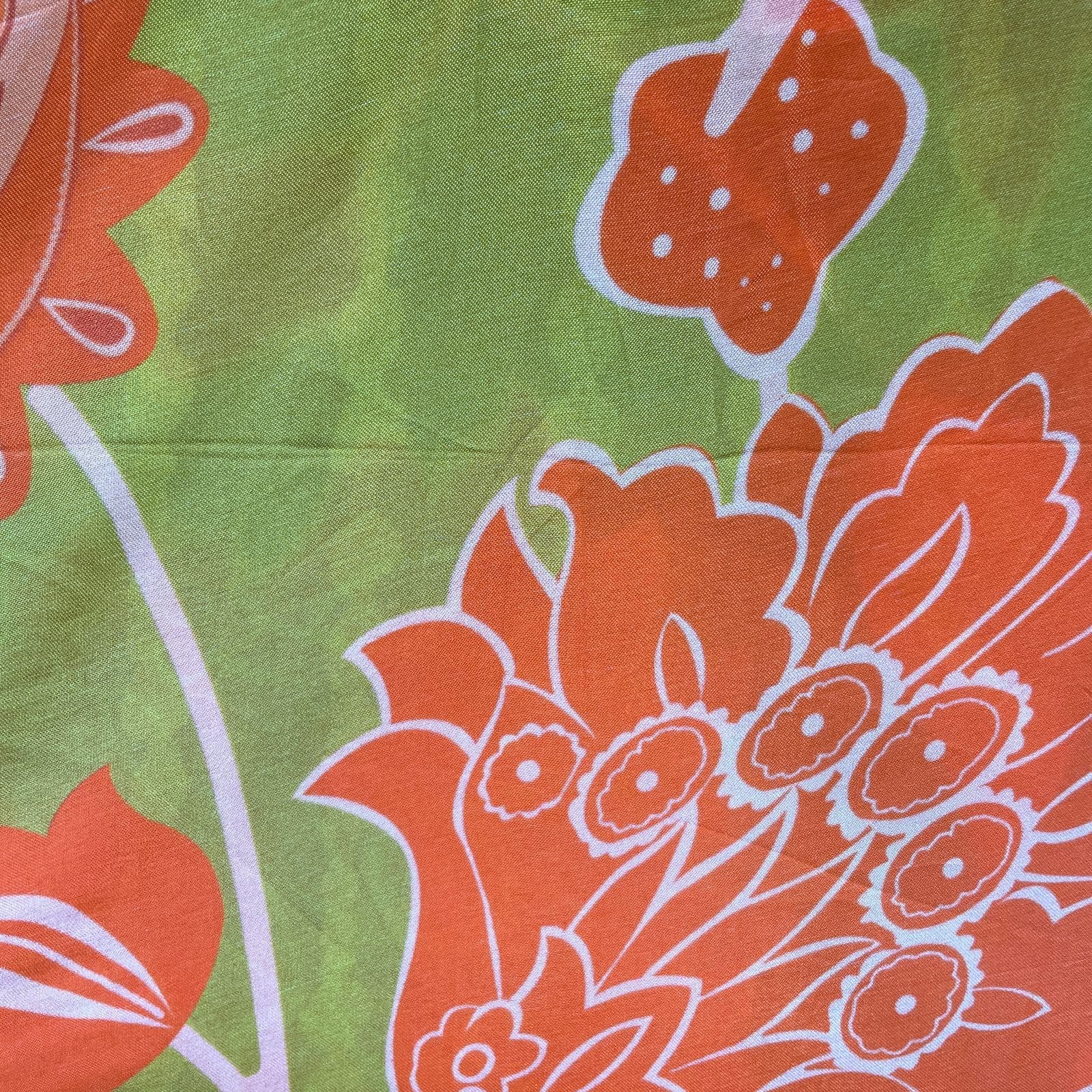 Mustard Floral Print Upada Silk Fabric 21063 - Image 2