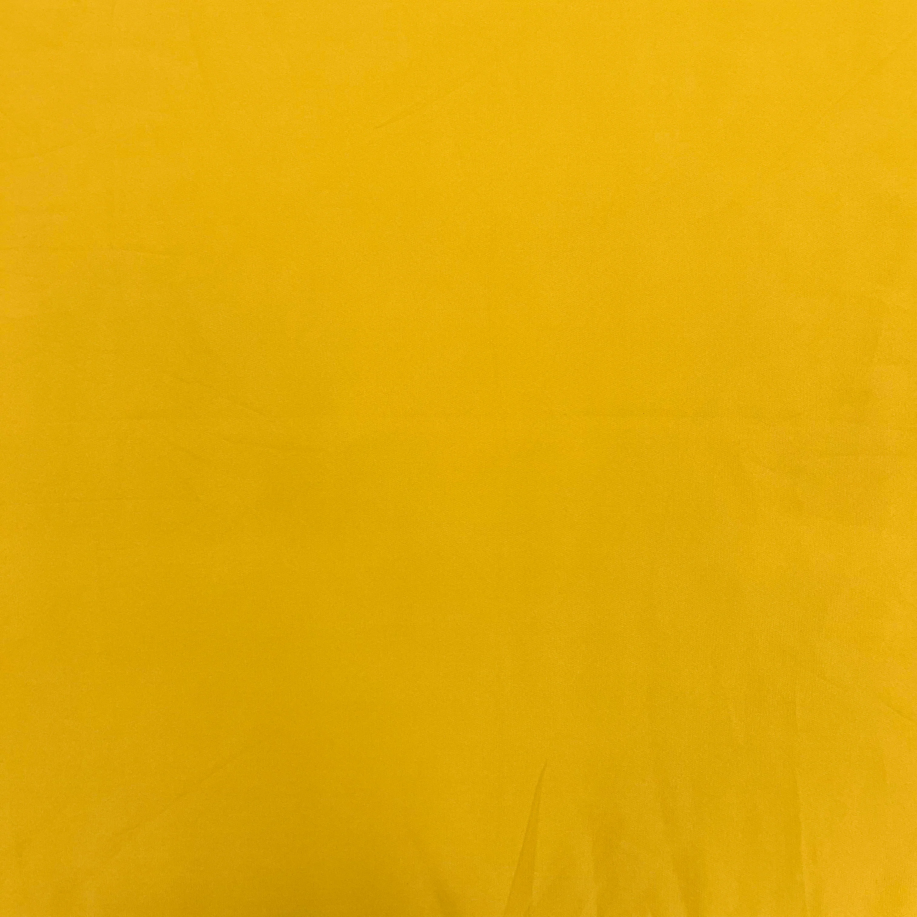 Mustard Yellow Solid Banana Crepe Fabric - Image 2