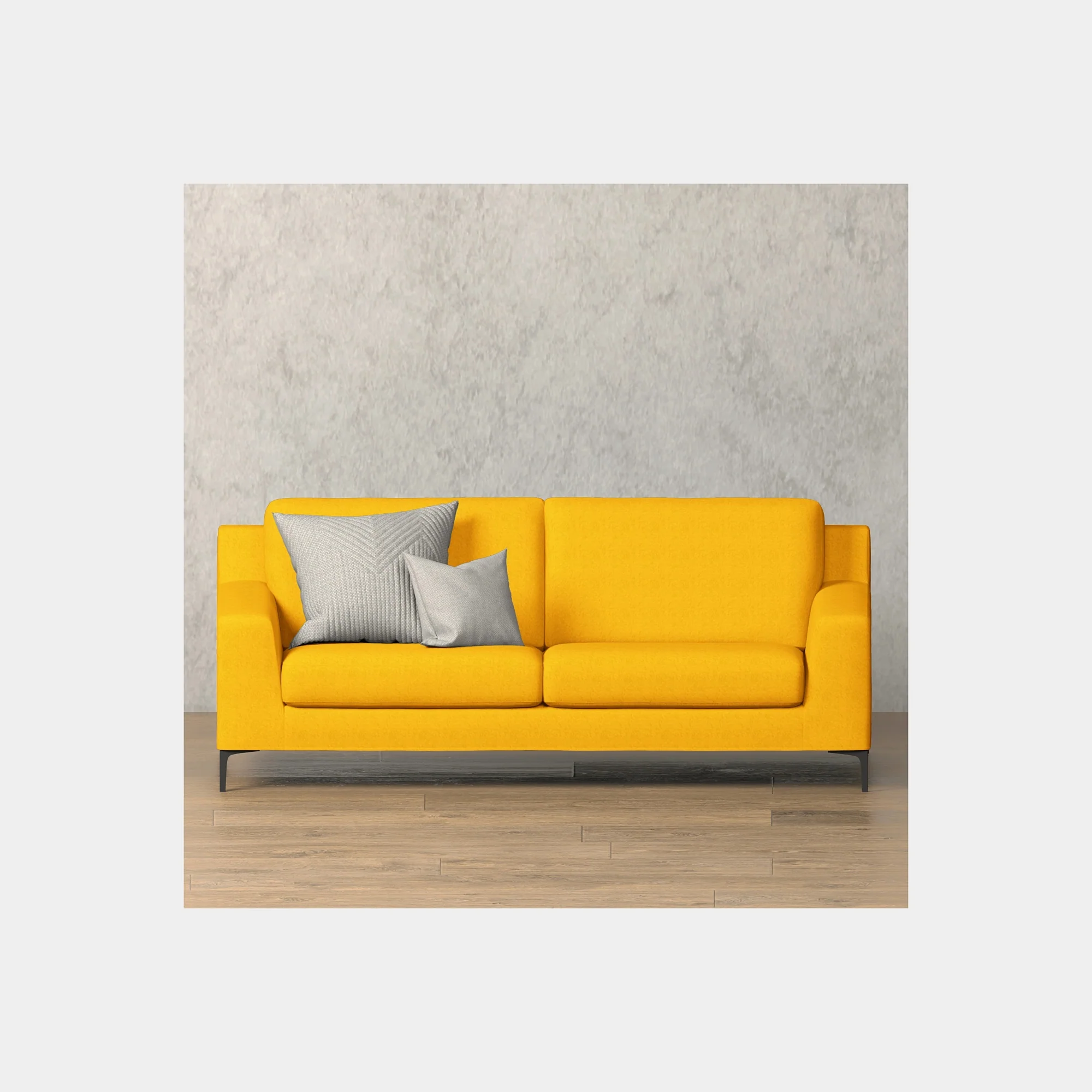 Saffron Solid Semi Velvet Fabric - Image 3