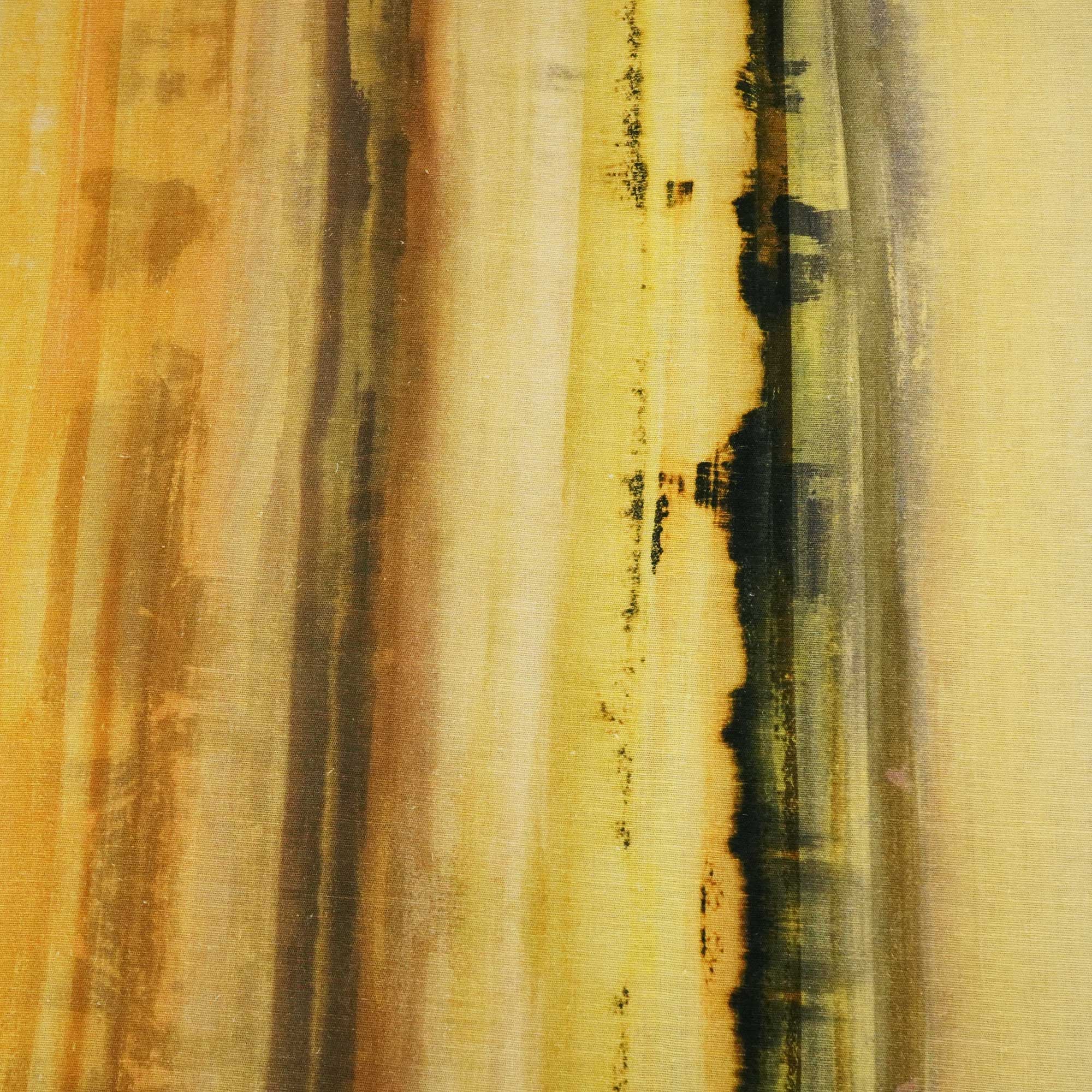 Mustrad Yellow Shibori Print Linen Fabric RM-25353 - Image 4