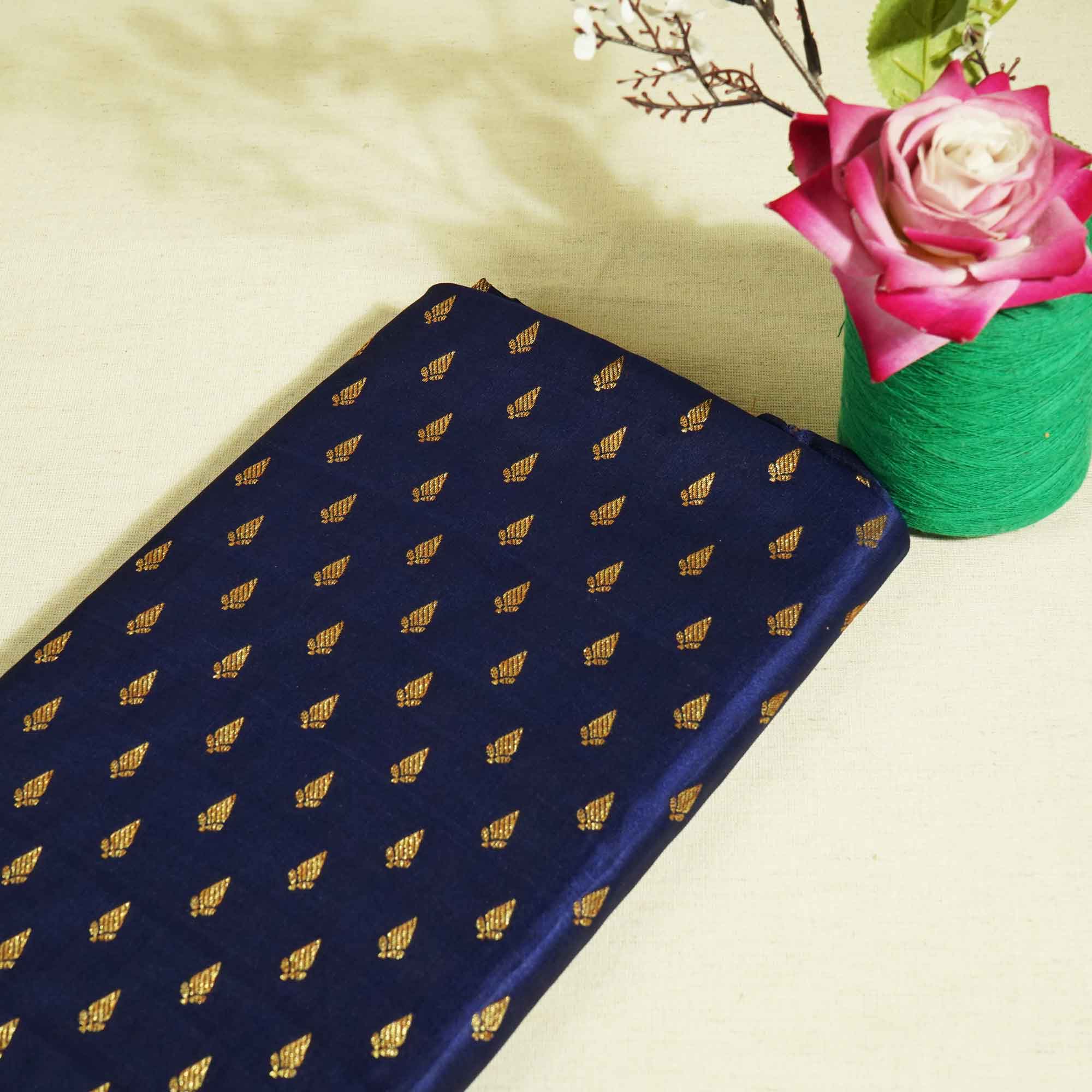 Navy Blue Banarasi Brocade 347 KRE-19222
