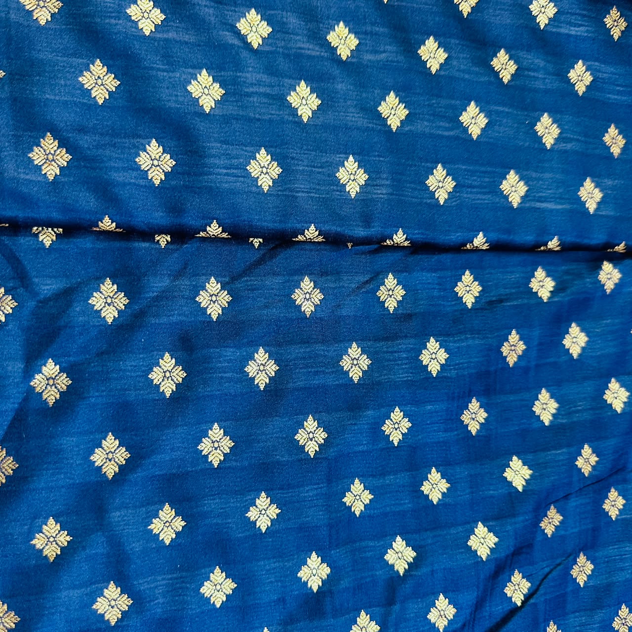Navy Blue Banarasi Brocade Fabric 19212 - Image 2