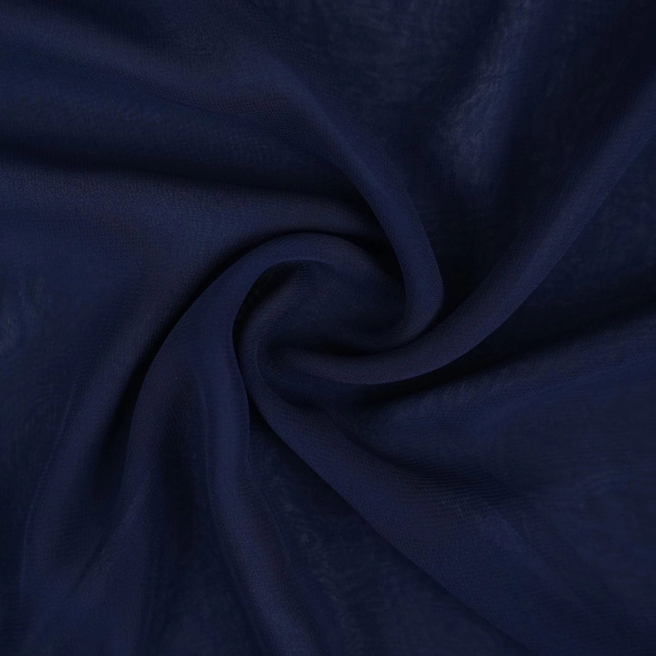 Navy Blue Solid 60gm Georgette Fabric SSMG-08 - Image 3