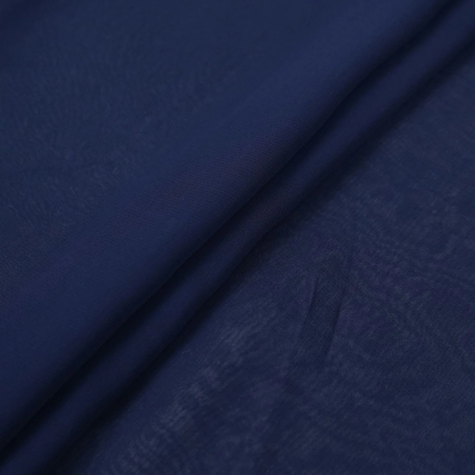 Navy Blue Solid 60gm Georgette Fabric SSMG-08 - Image 4