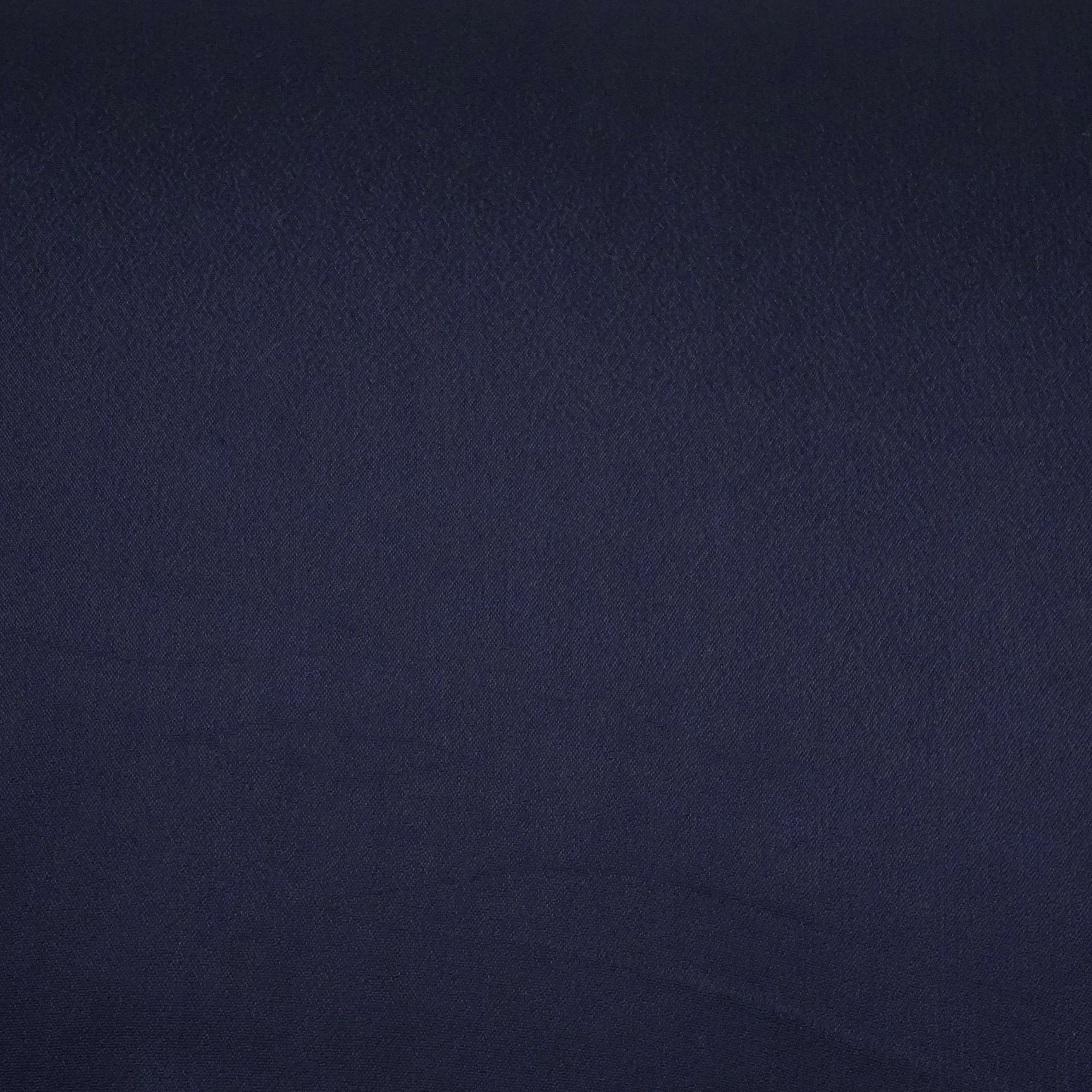 Navy Blue Solid Chinon Fabric NFC-08 - Image 2