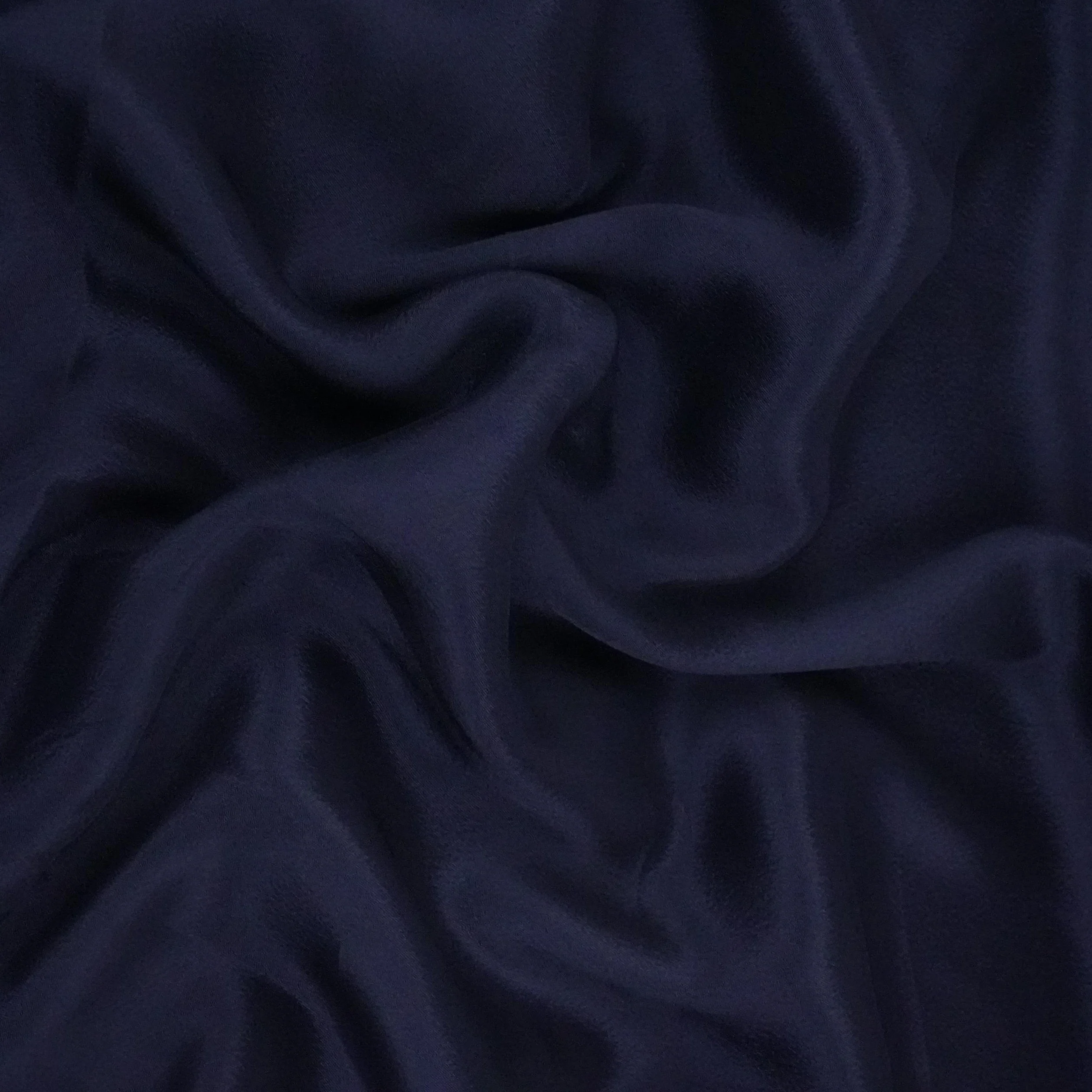 Navy Blue Solid Chinon Fabric NFC-08 - Image 3