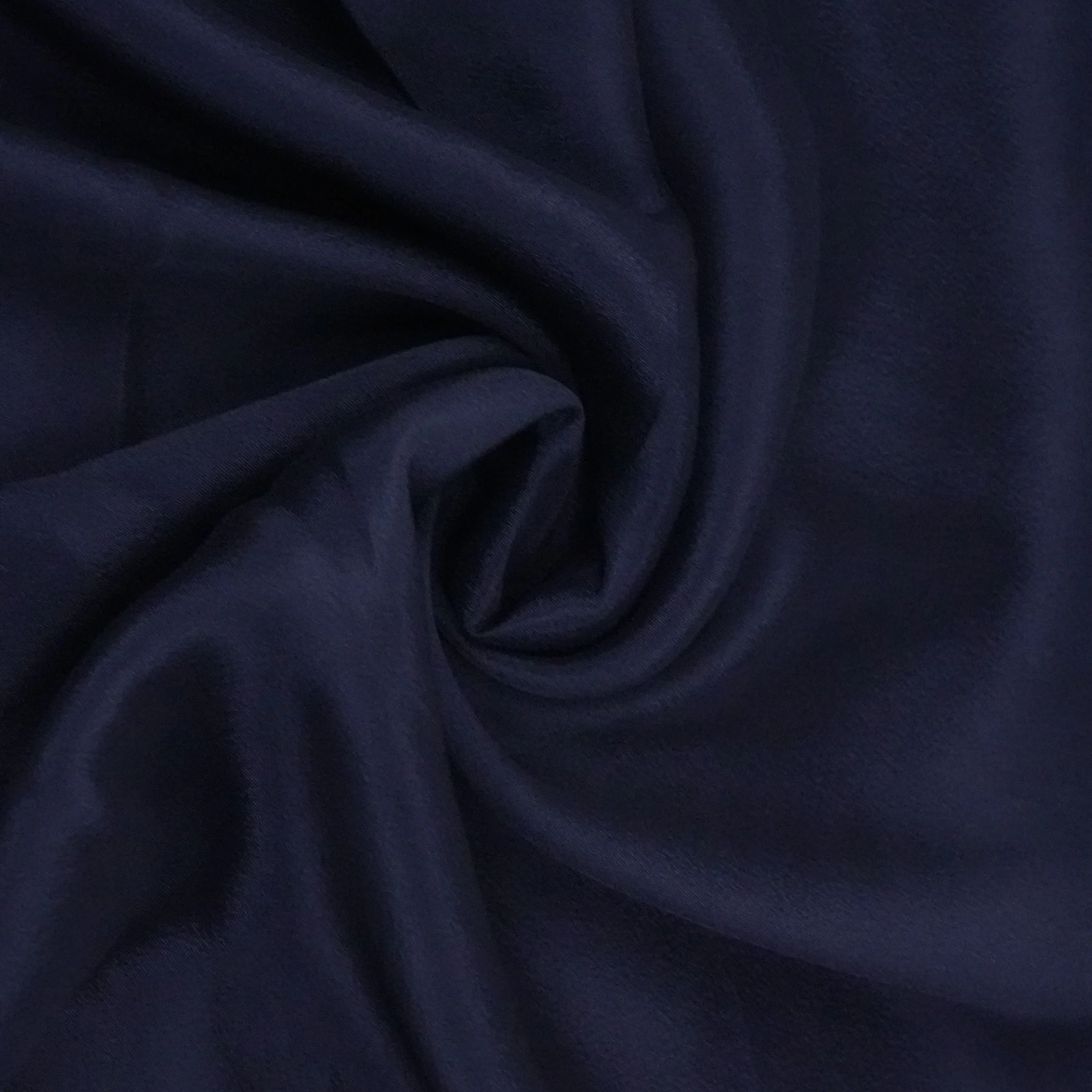 Navy Blue Solid Chinon Fabric NFC-08 - Image 4
