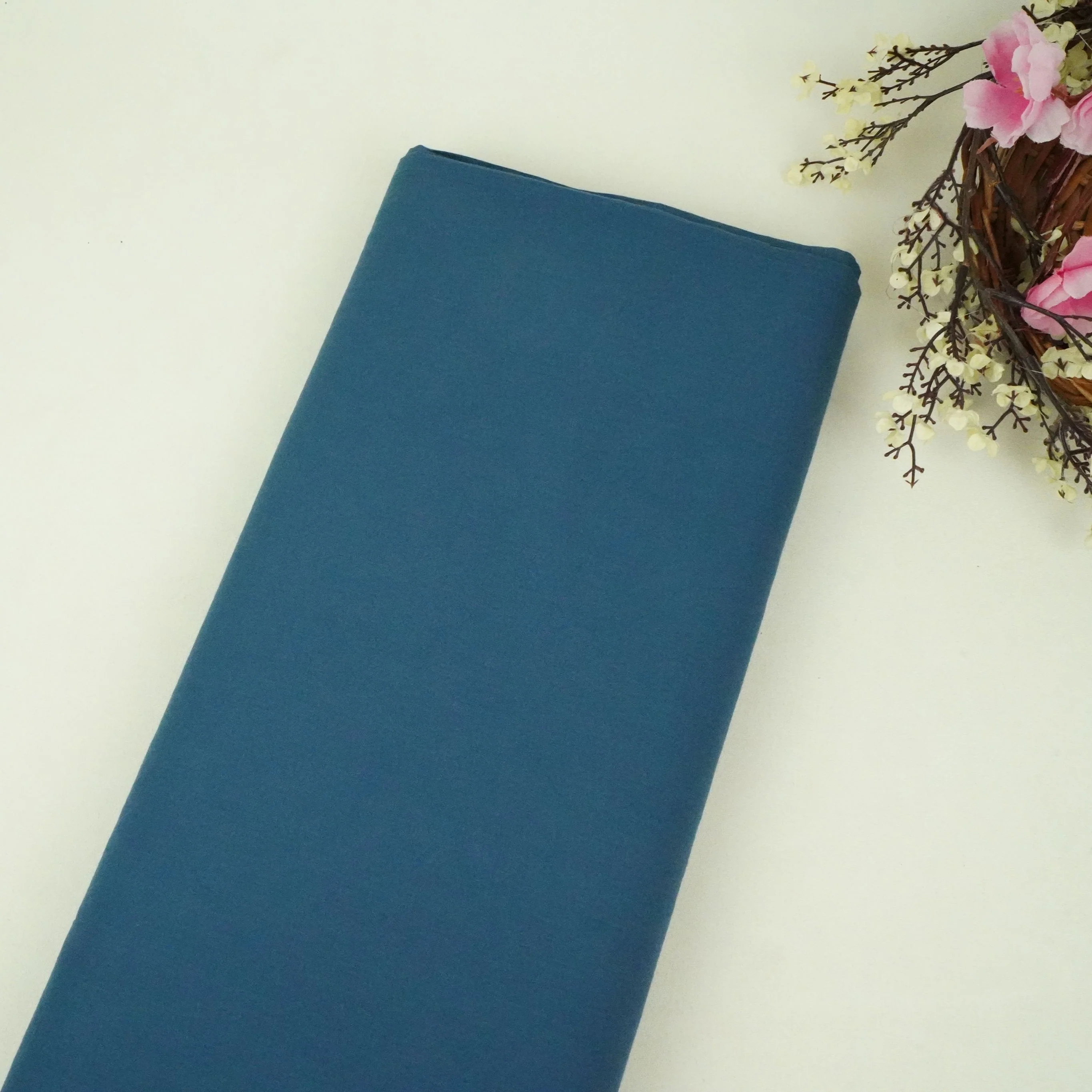 Navy Blue Solid Cotton Mulmul MSMR-17019