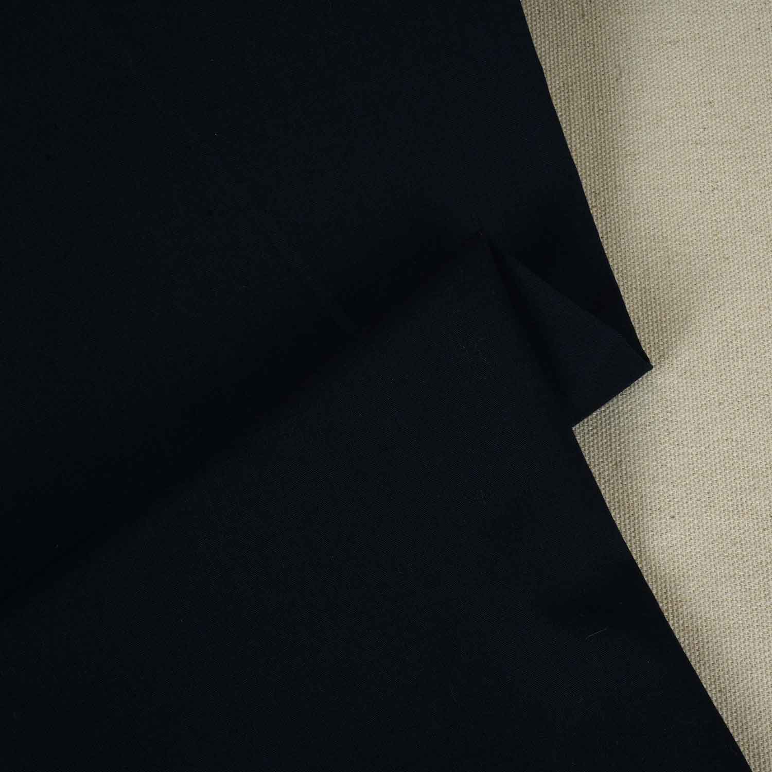 Navy Blue Solid Poplin Fabric LSF-27893 - Image 2