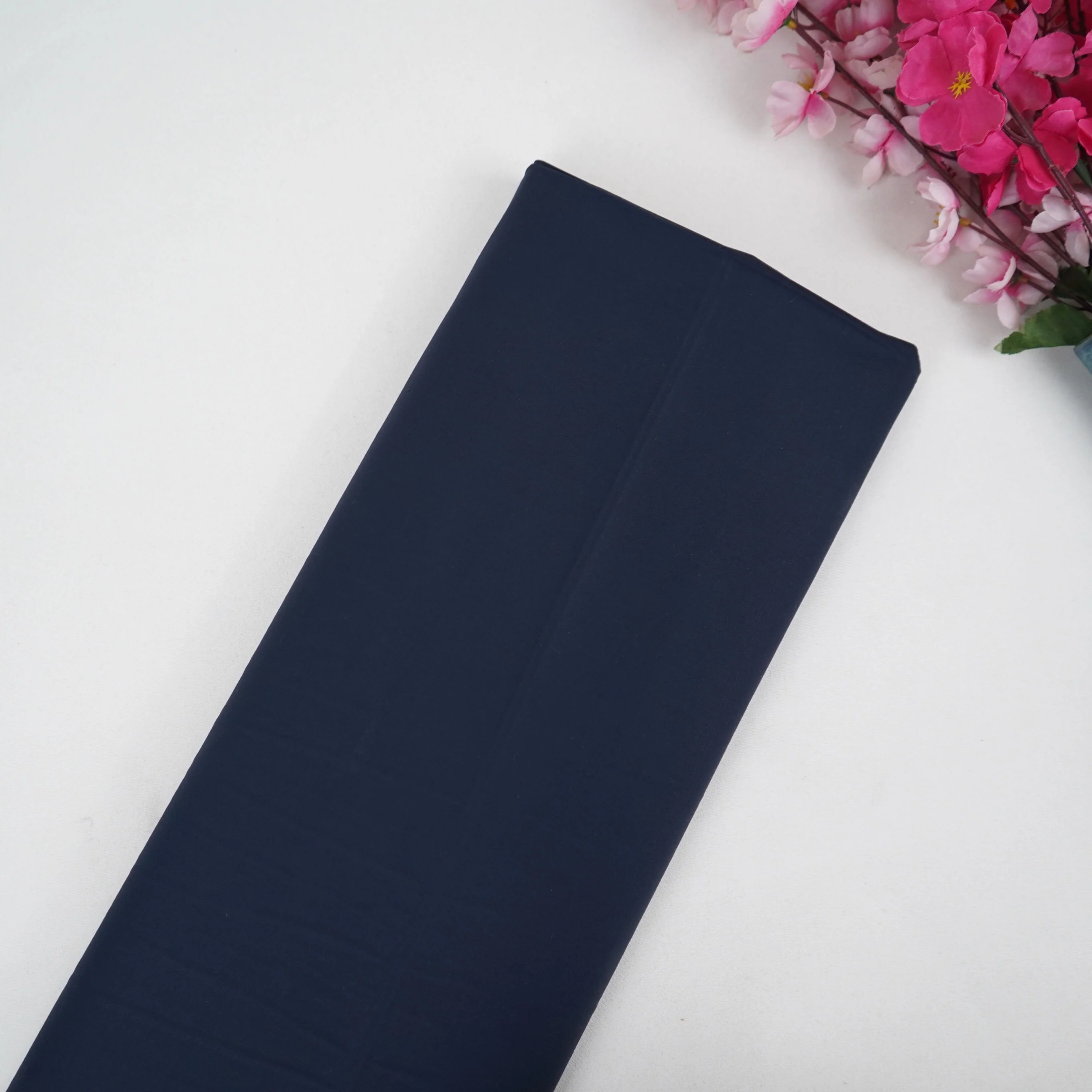 Navy Blue Solid Suiting Fabric ASMI-31275