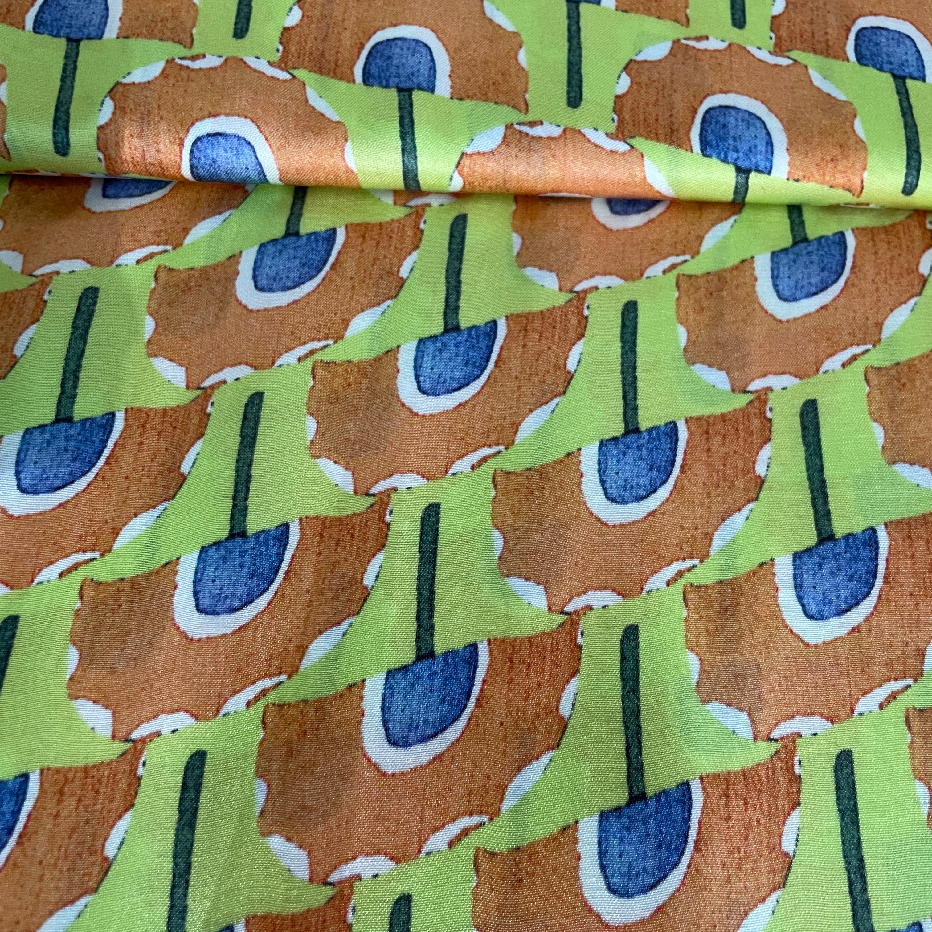 Navy Silk Fabric - Image 3