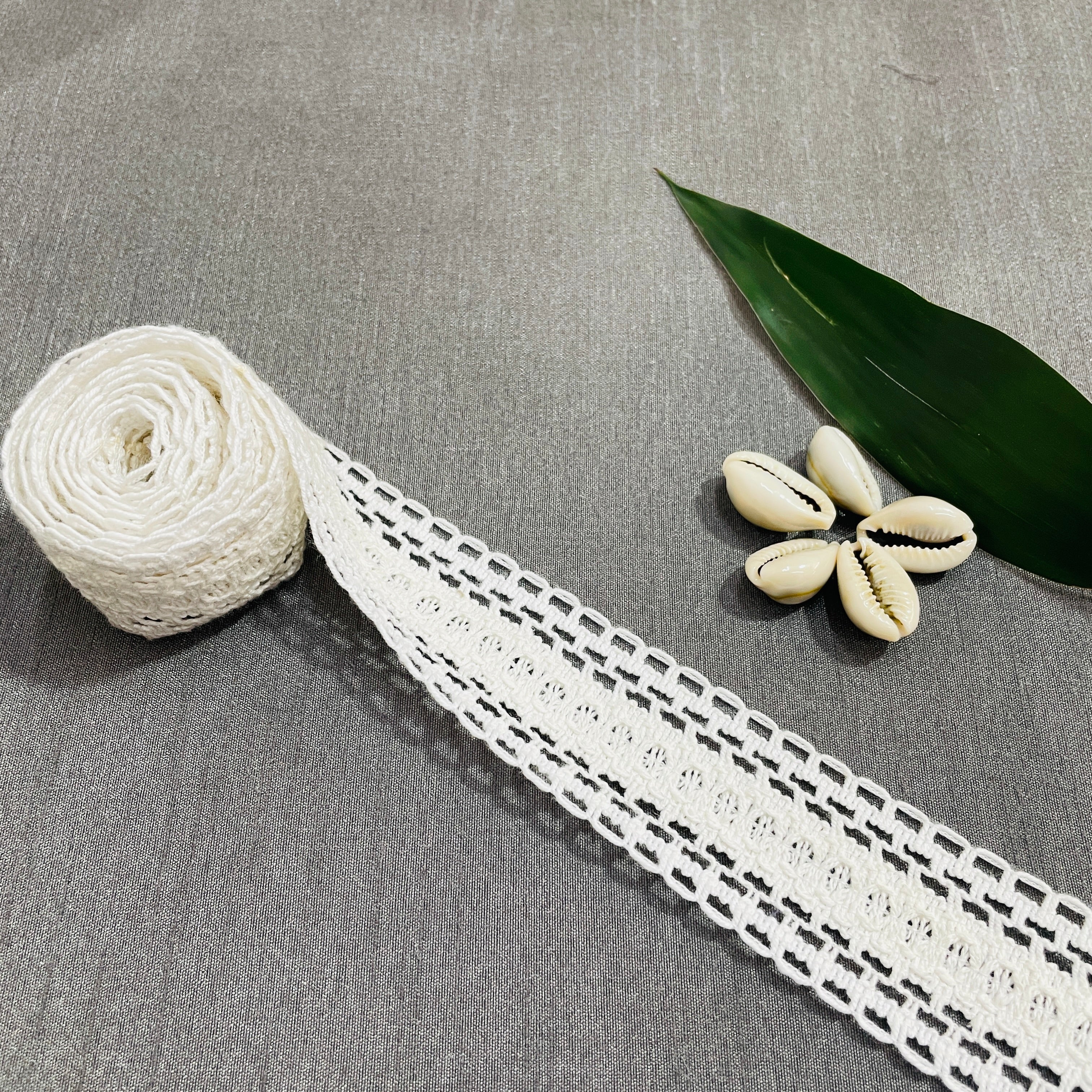 Off White Dyeable Cotton Lace 9231