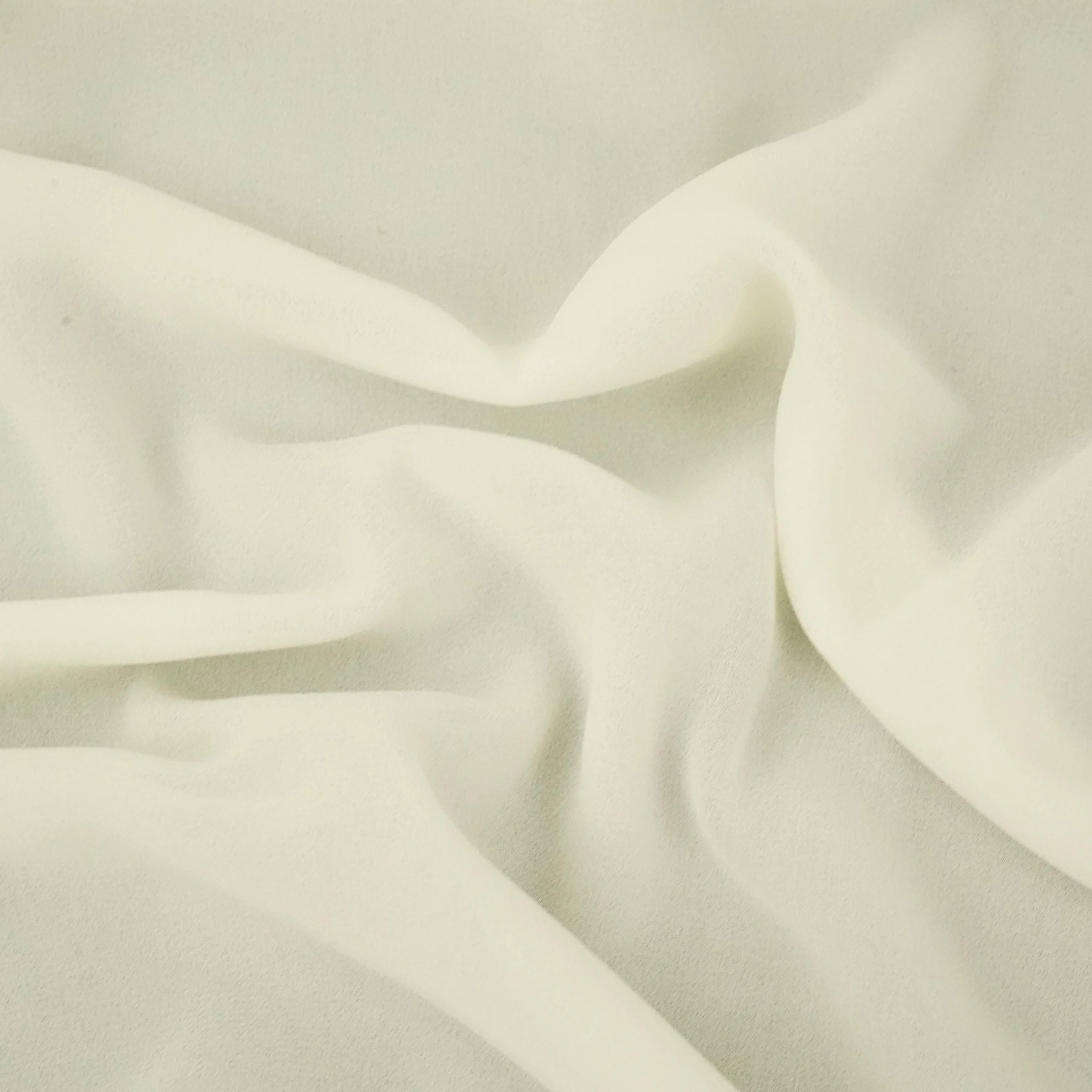 Off White Solid 60Gm Georgette Fabric SSMG-31 - Image 3