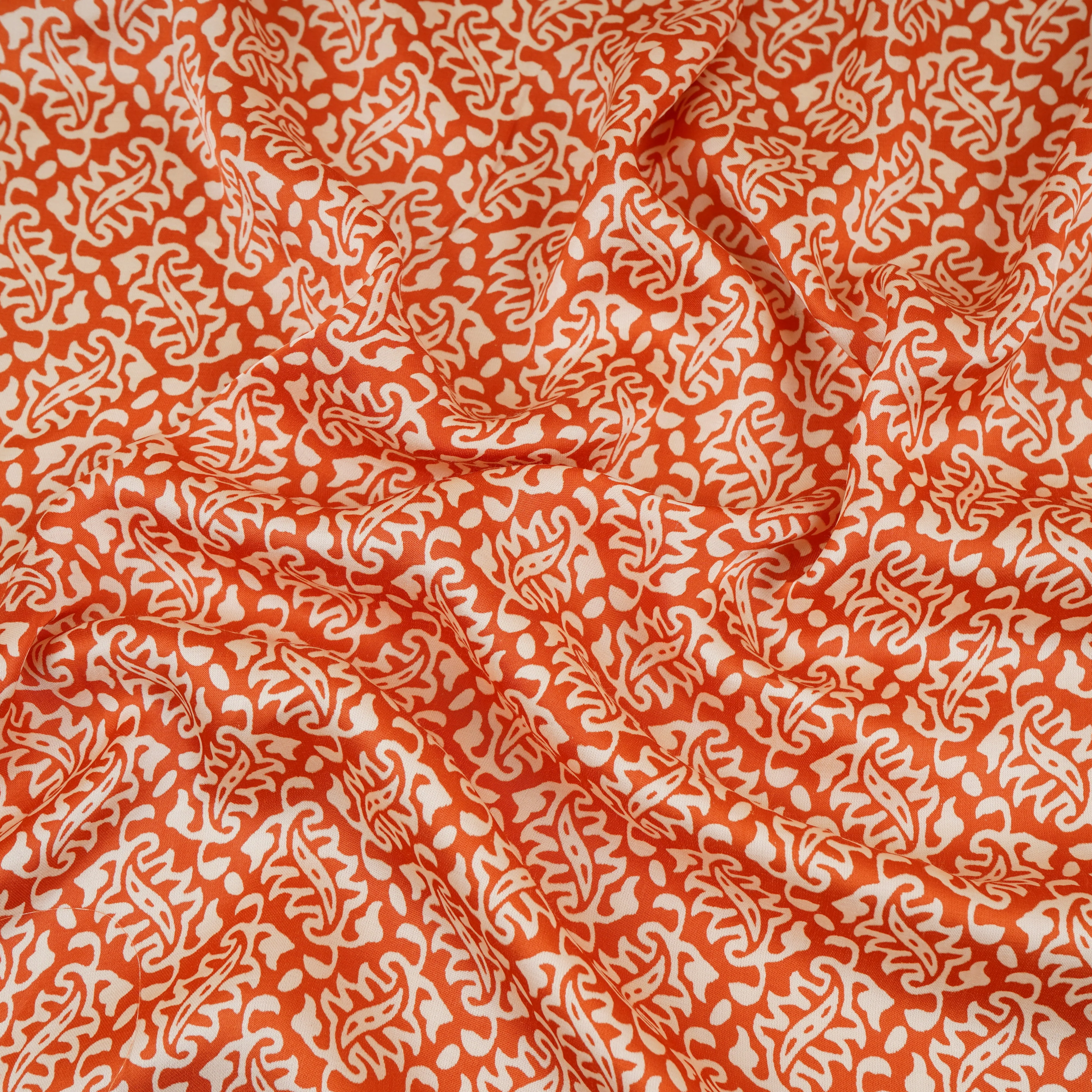 Orange Bagru Print Modal Satin SN-29498 - Image 3