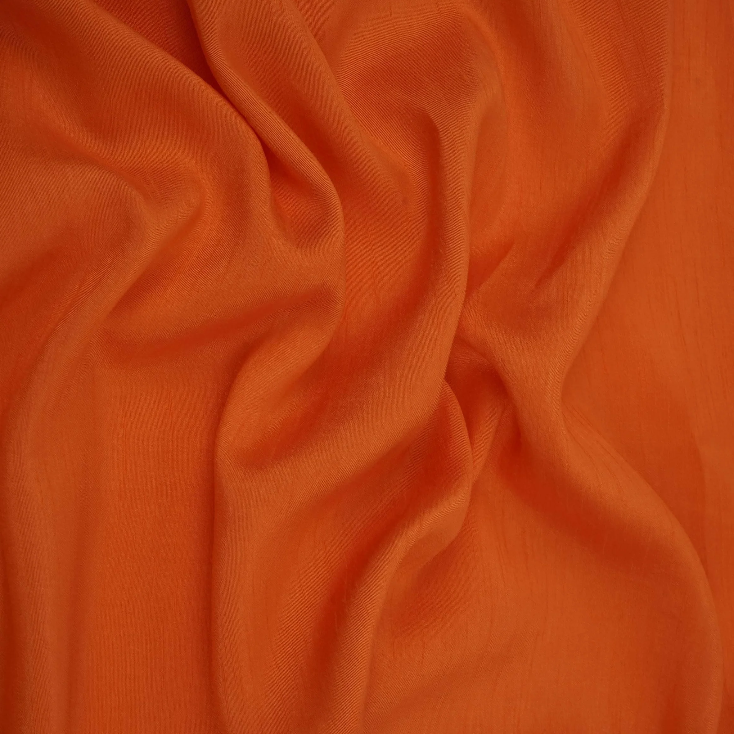 Orange Solid Bemberg Raw Silk Fabric SSMR-01 - Image 3