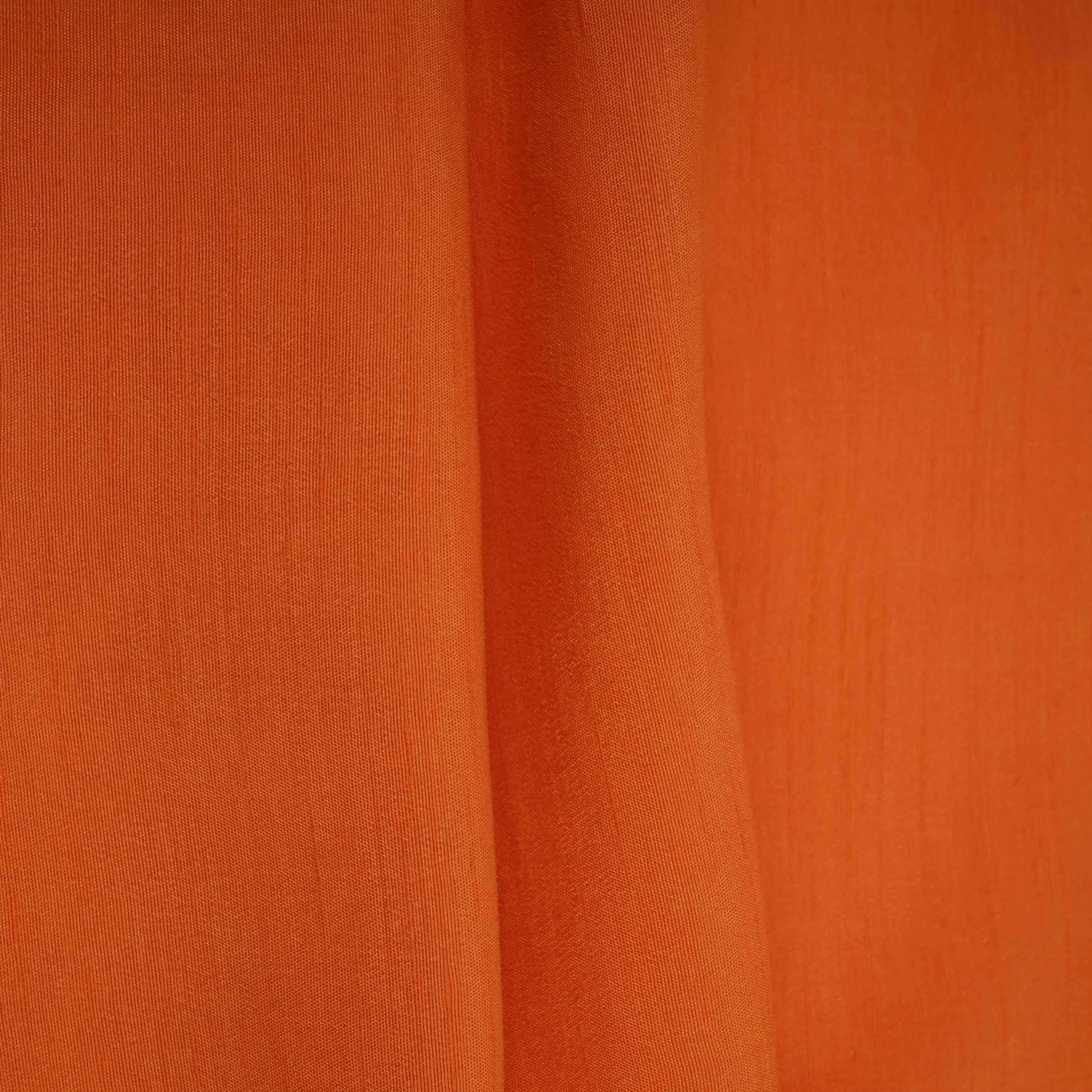 Orange Solid Bemberg Raw Silk Fabric SSMR-01 - Image 5