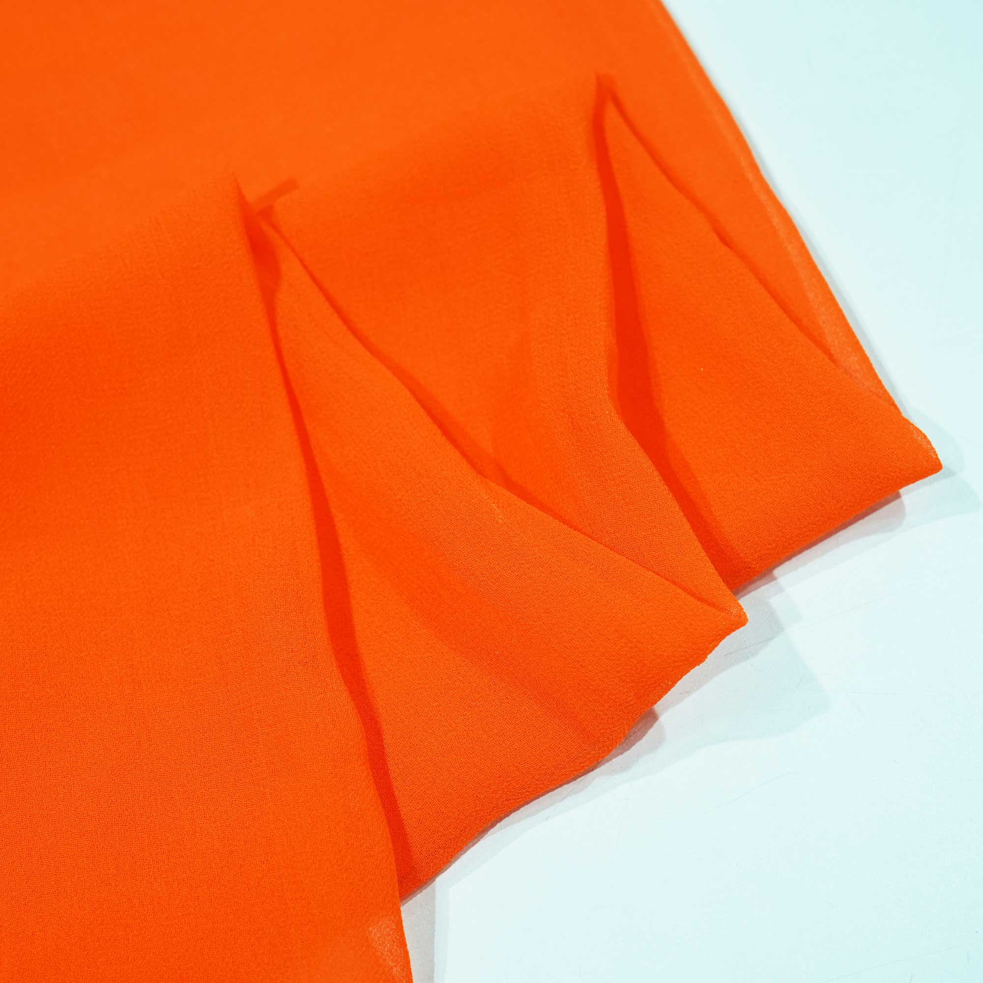 Orange Solid Georgette VF-14044 - Image 2
