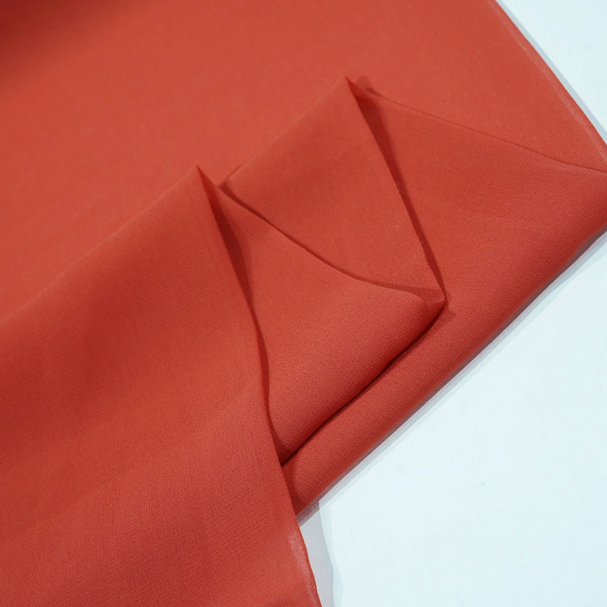 Orange Solid Georgette VF-16567 - Image 2