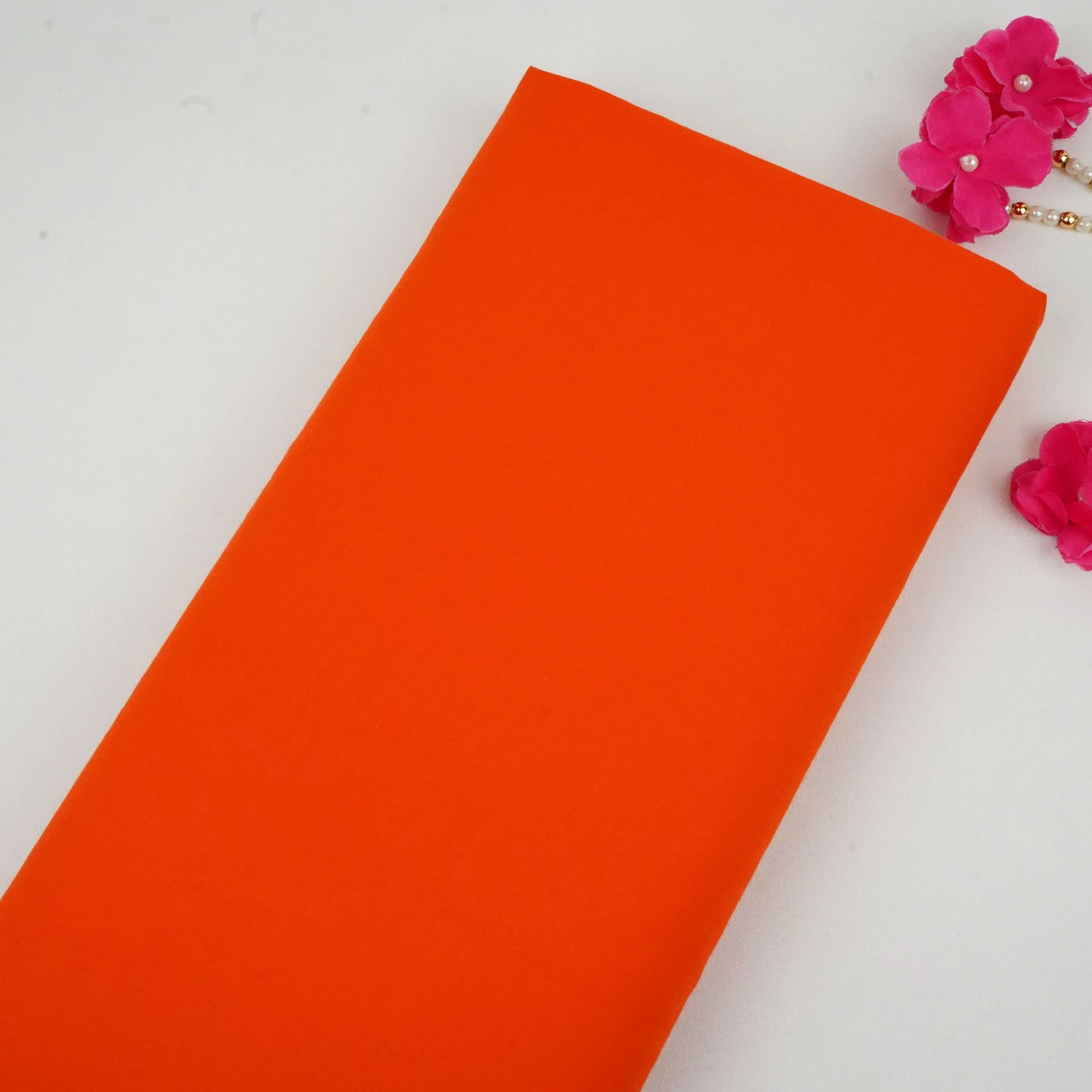 Orange Solid Lizzy Bizzy Fabric RTL-31254