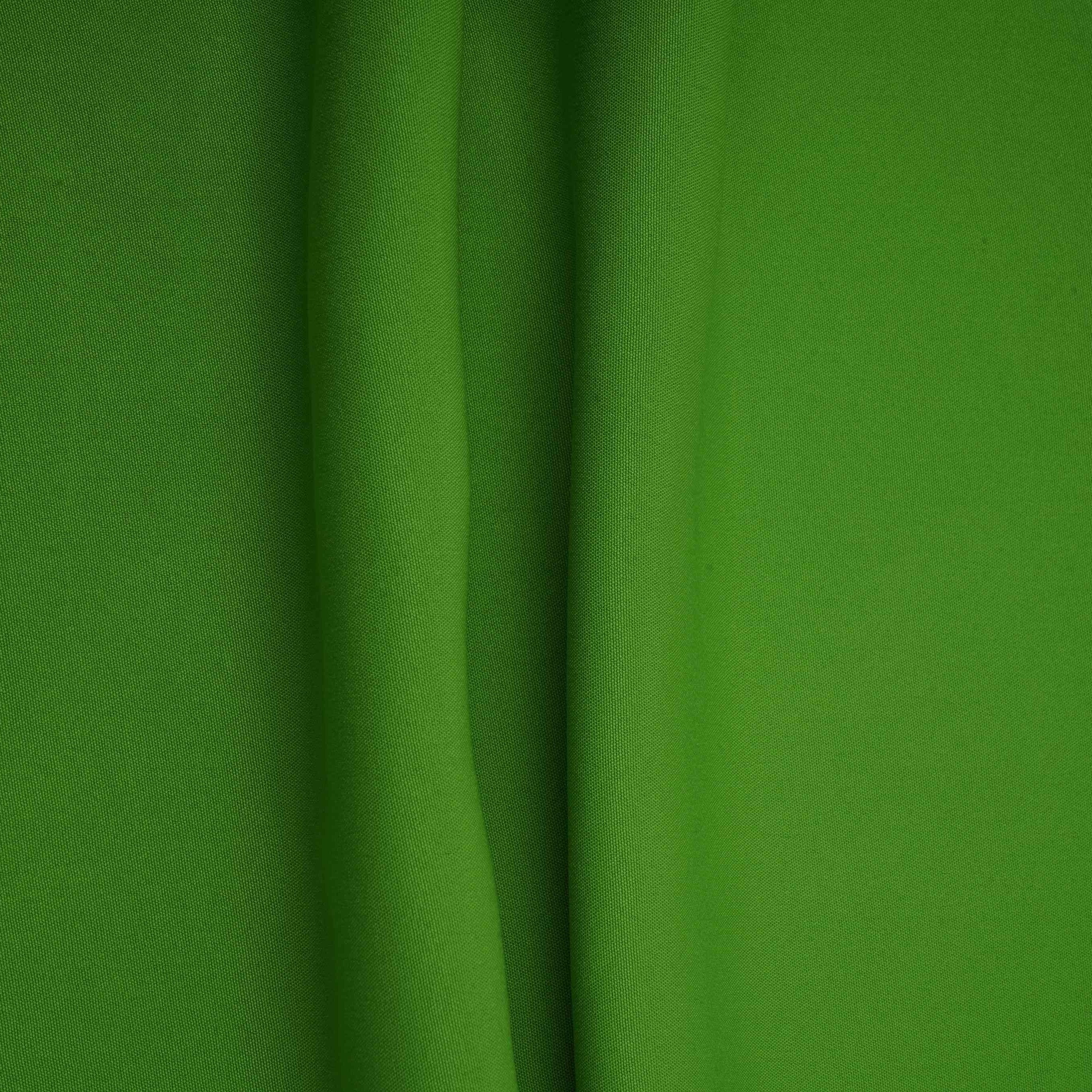 Parrot Green Solid Butter Crepe Fabric STB-02 - Image 5