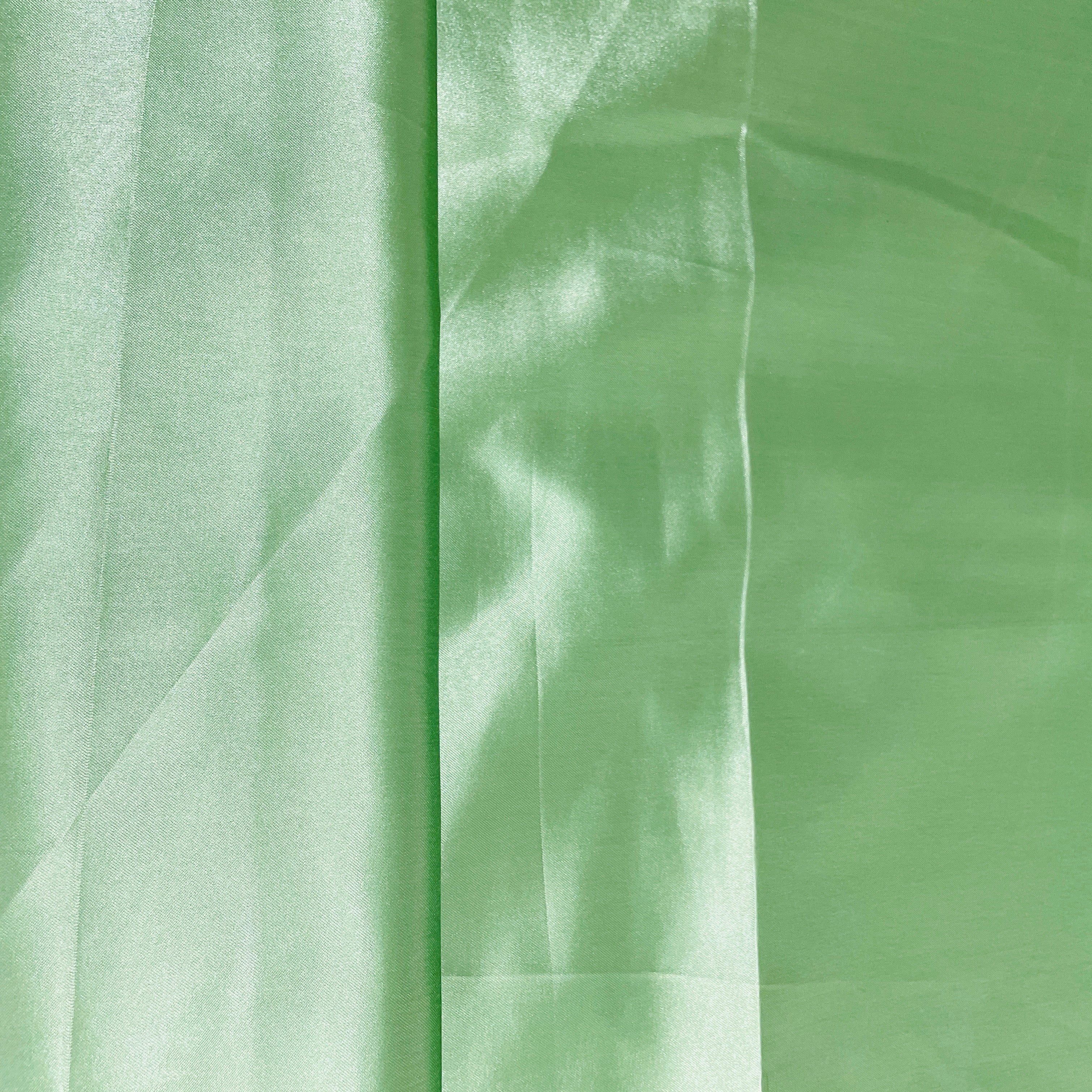 Parrot Green Solid Satin Fabric - Image 3