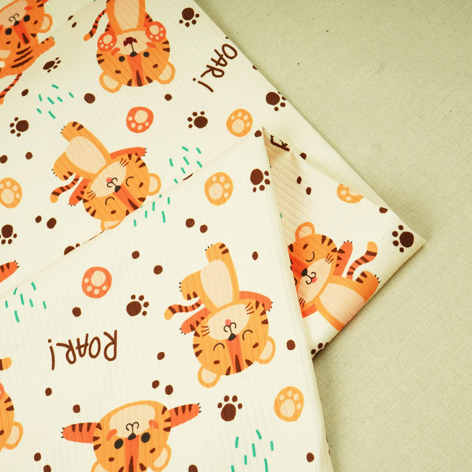 Peach Kids Print Hosiery Fabric RS-24455 - Image 2