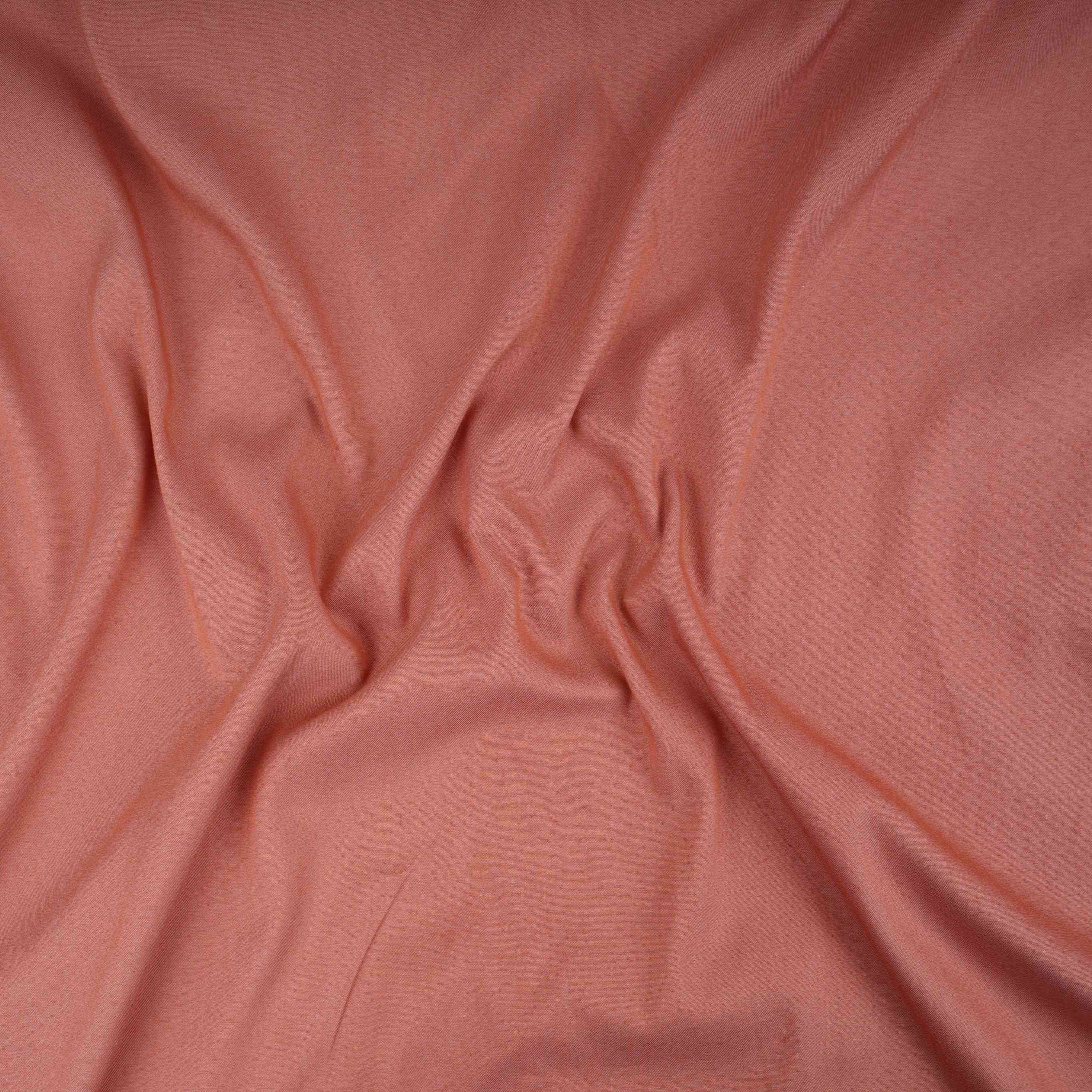 Peach Solid Thin Denim Fabric PDM-30574 - Image 2