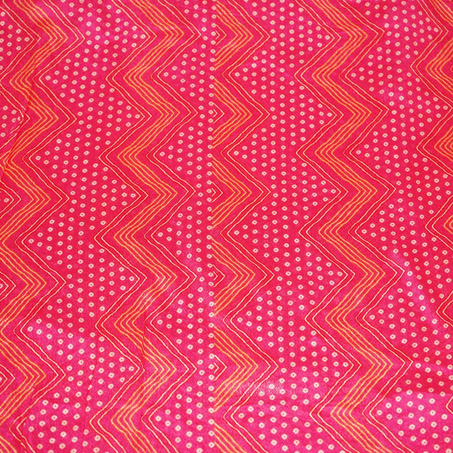Pink Abstract Print Chinon Fabric NF-27565 - Image 4