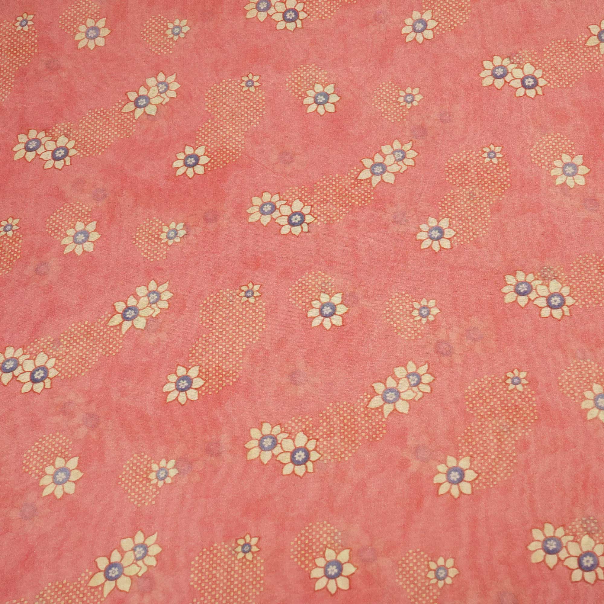 Pink Floral Print Chanderi Fabric GT-25338 - Image 4