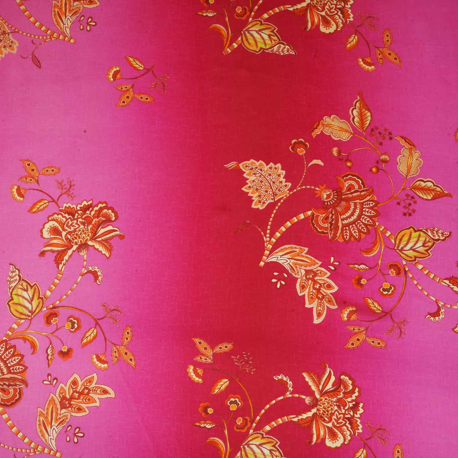 Pink & Lavender Shaded Floral Print Organza Fabric MT-28248 - Image 4