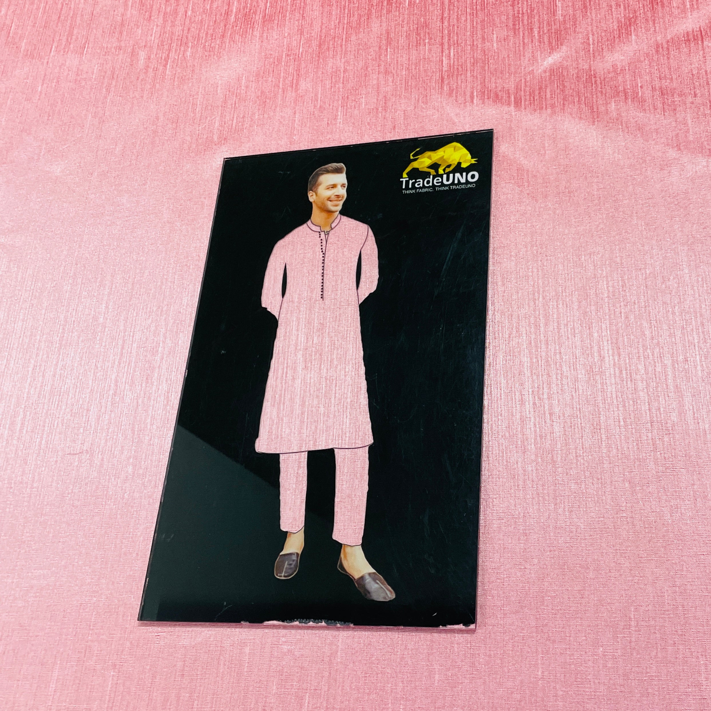 Pink Solid Silk Tafetta Fabric - Image 3