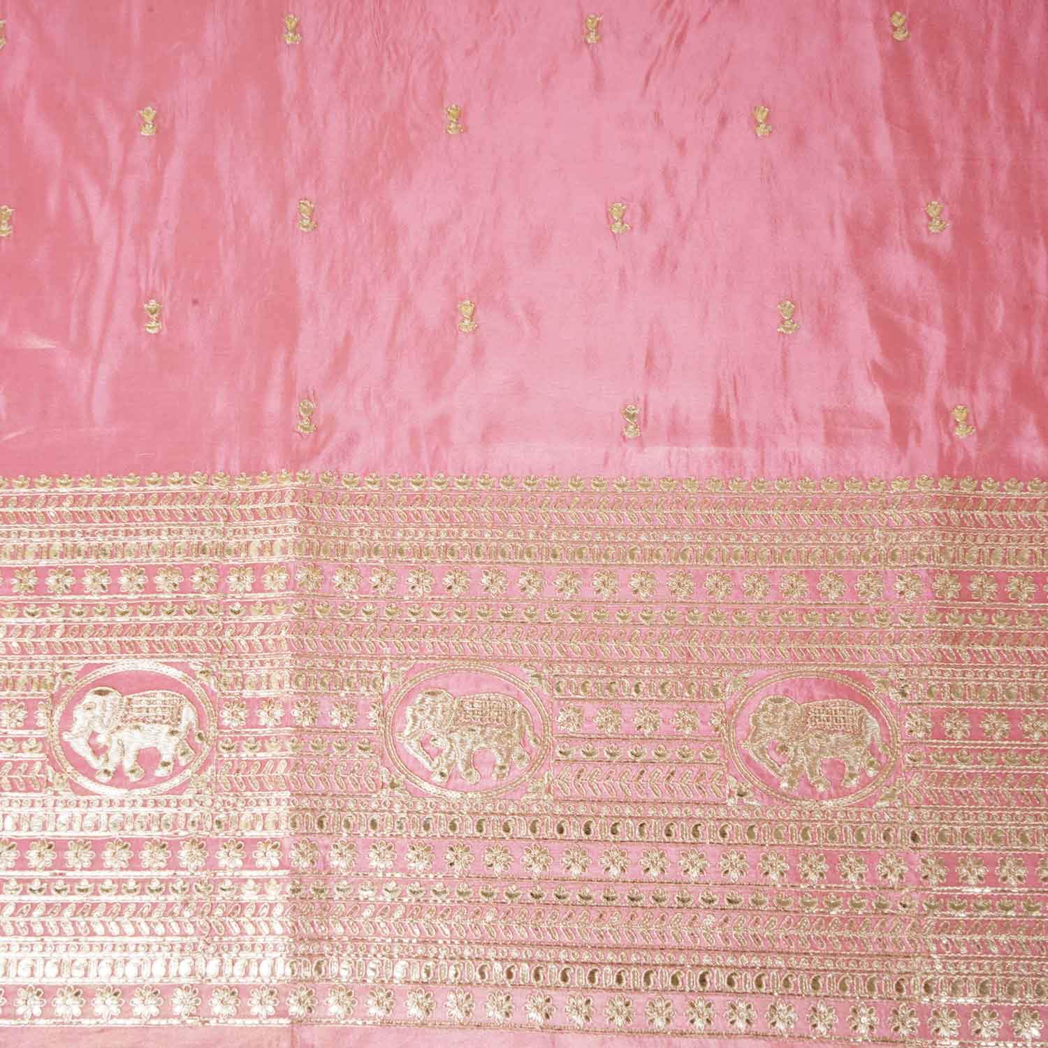 Pink Zari Embroidery Tissue Fabric SC-27828 - Image 4
