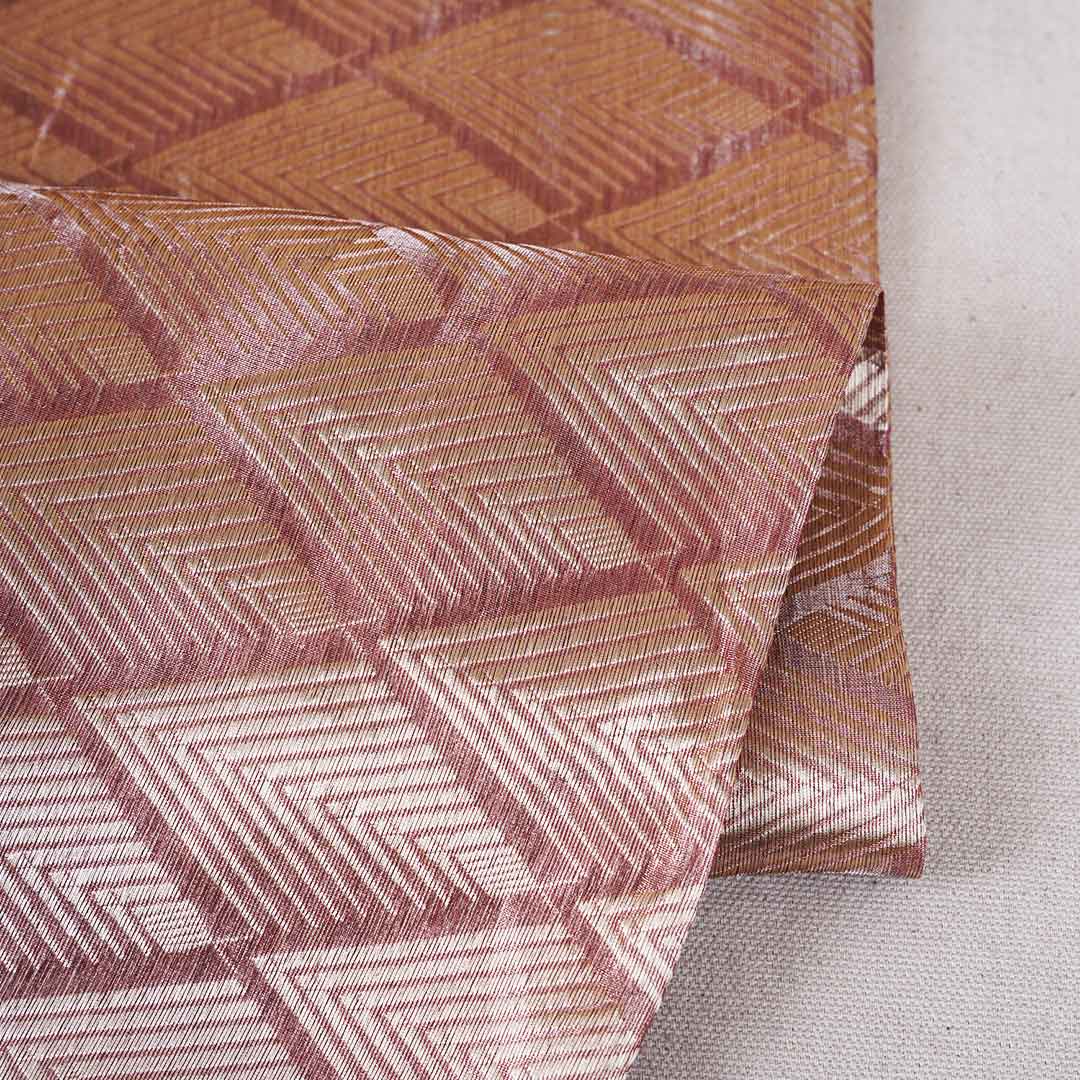 Pink Zari Weave Silk Tissue Fabric CW-28973 - Image 2