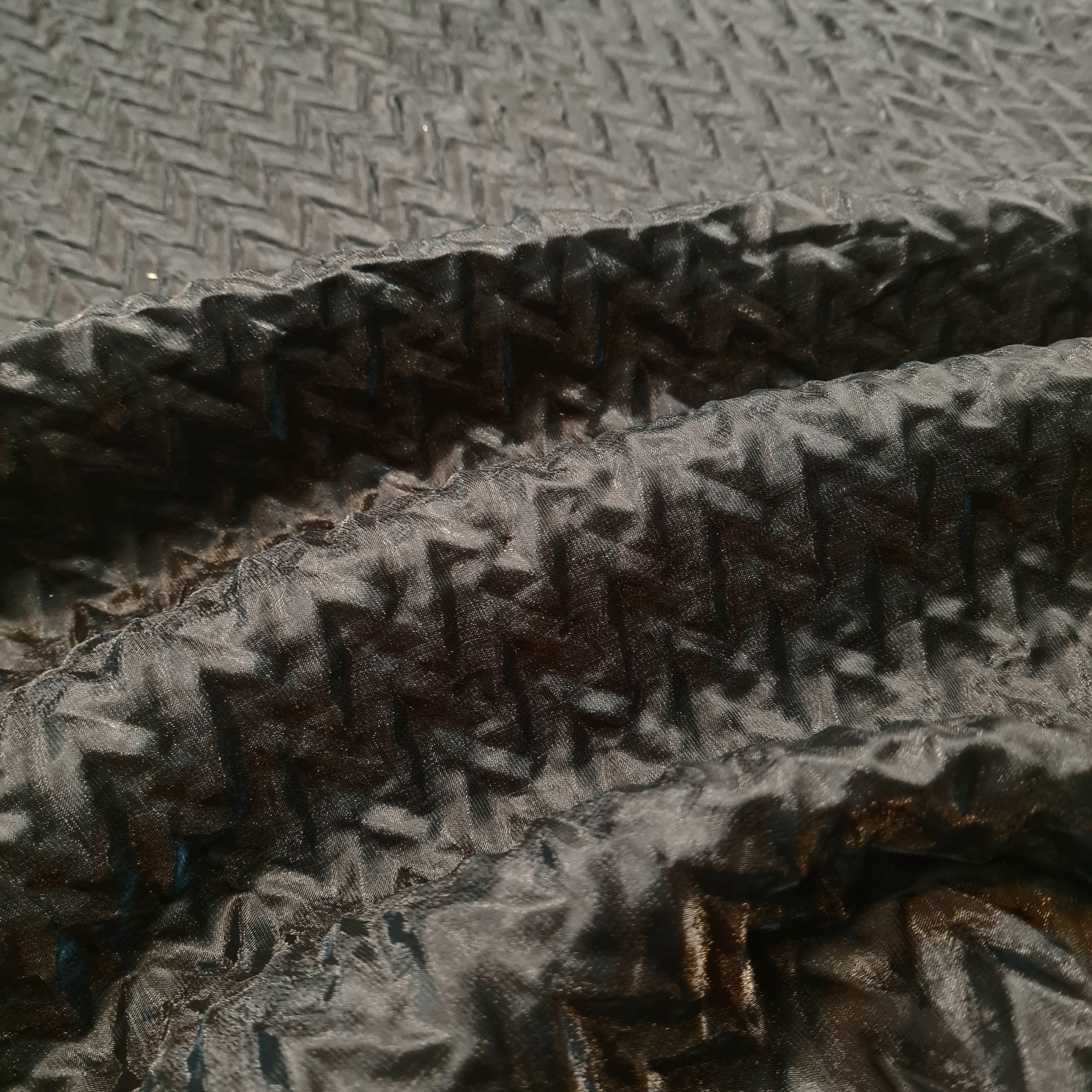 Premium Black Organza Fabric - Image 2