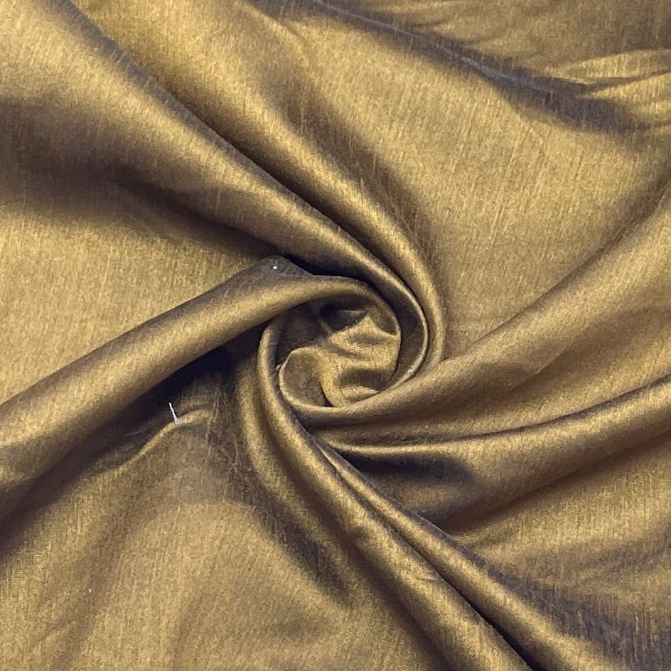 Premium Brown Solid Dupian Silk Satin Fabric OE-14448
