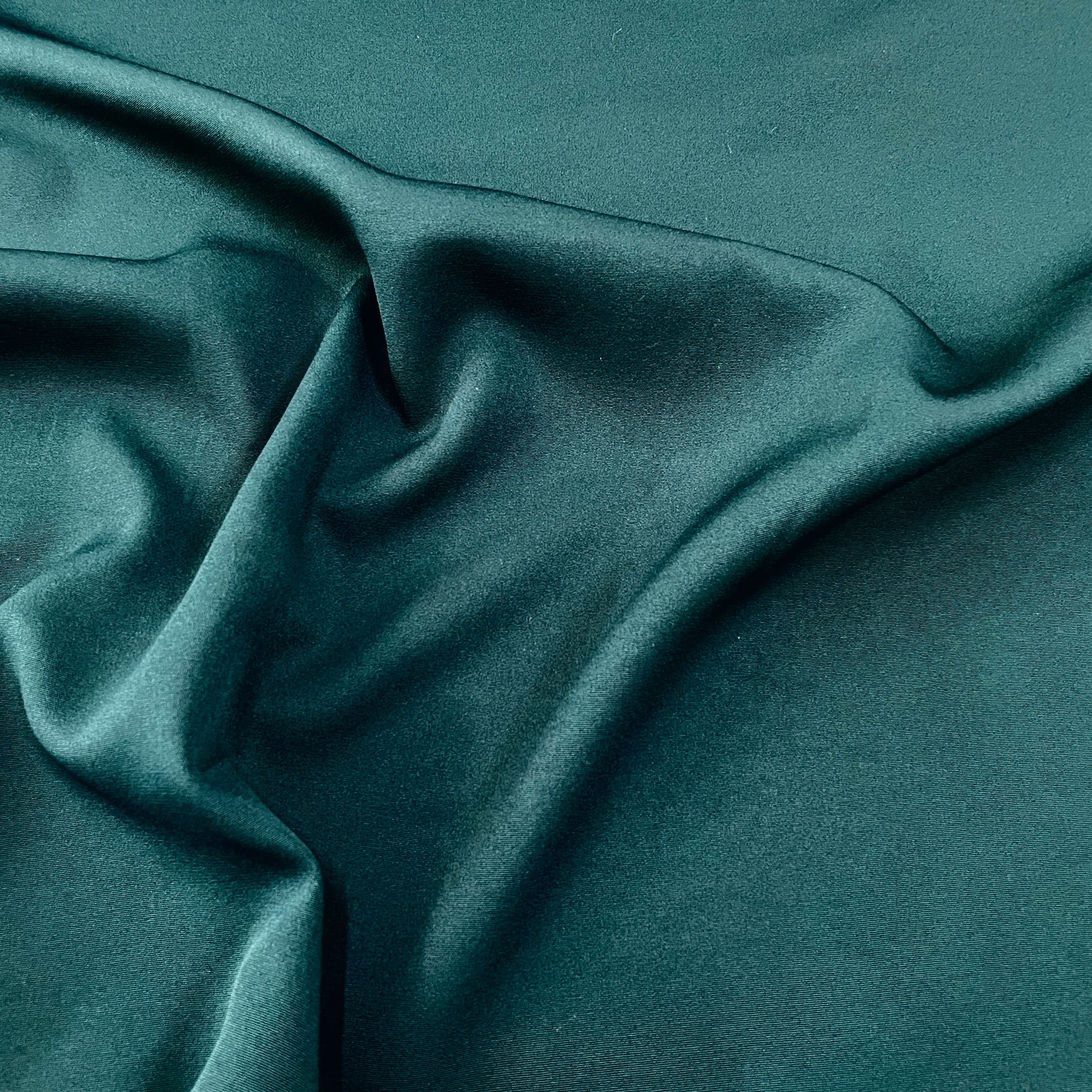 Premium Dark Green Solid Banana Crepe Fabric 16274