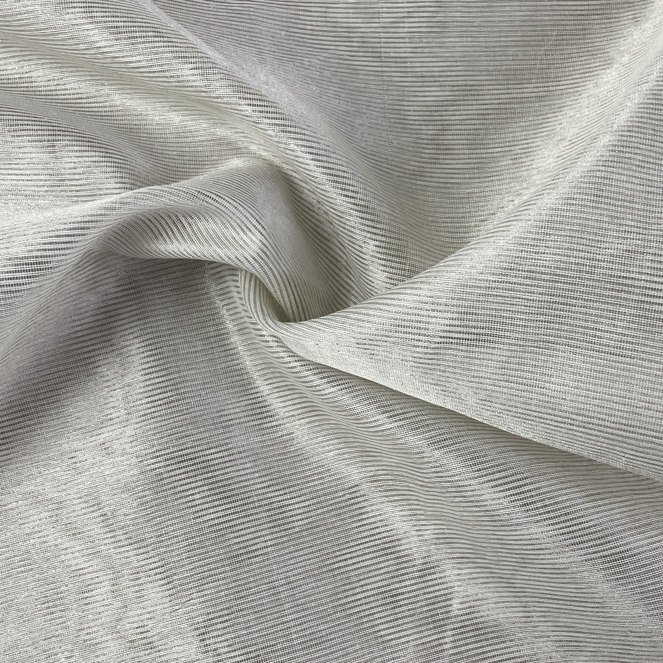 Premium Gold Stripes Jacquard Pure Silk Zari Fabric