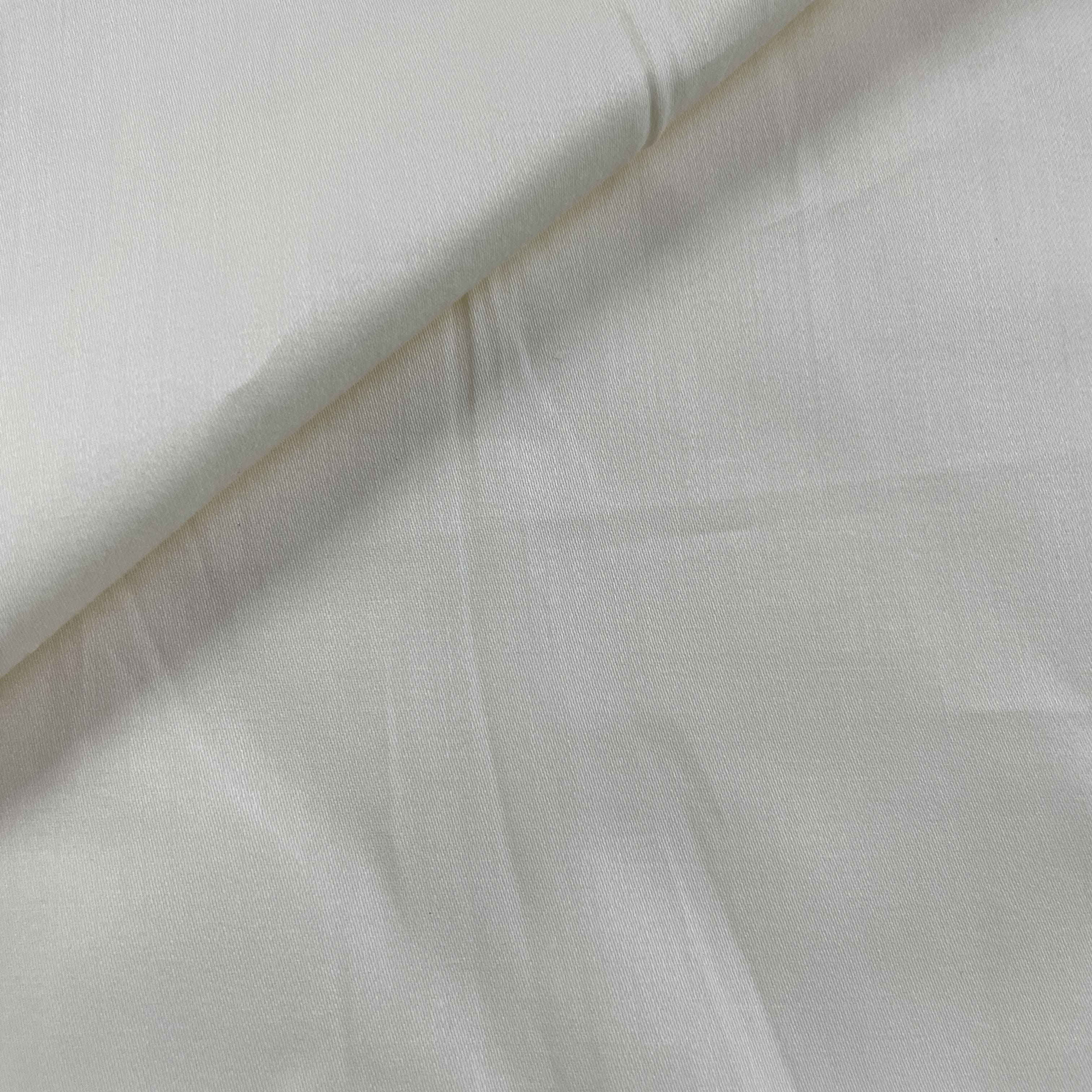 Premium  OffWhite Solid Cotton Satin Fabric - Image 3