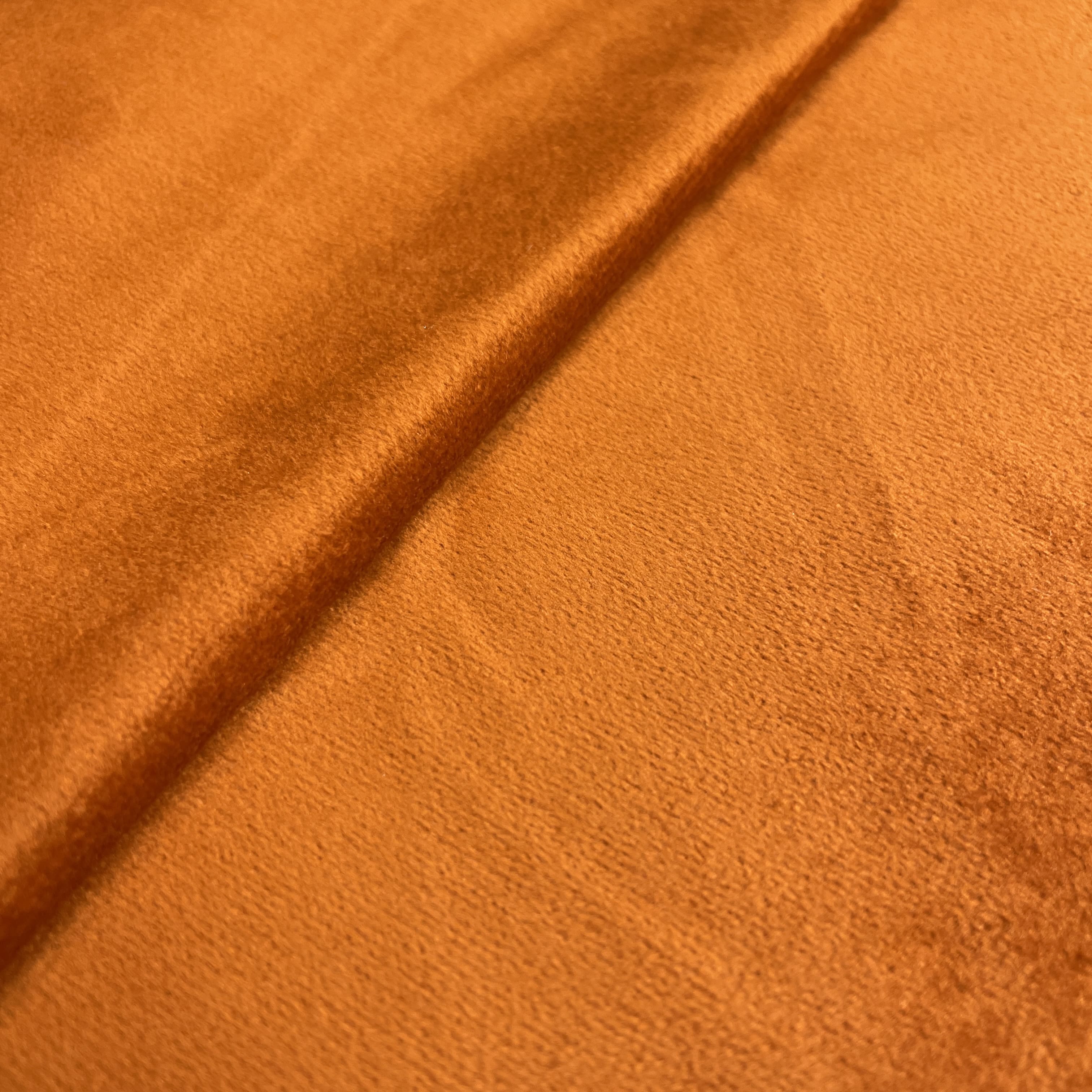 Premium Orange Solid Holland Velvet Fabric - Image 3