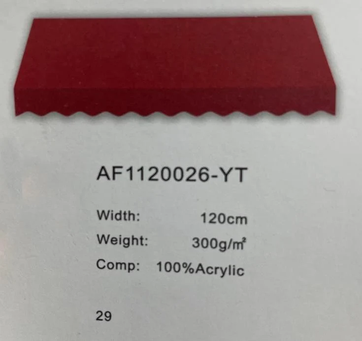 Premium Red Solid Acrylic Fabric - Image 3